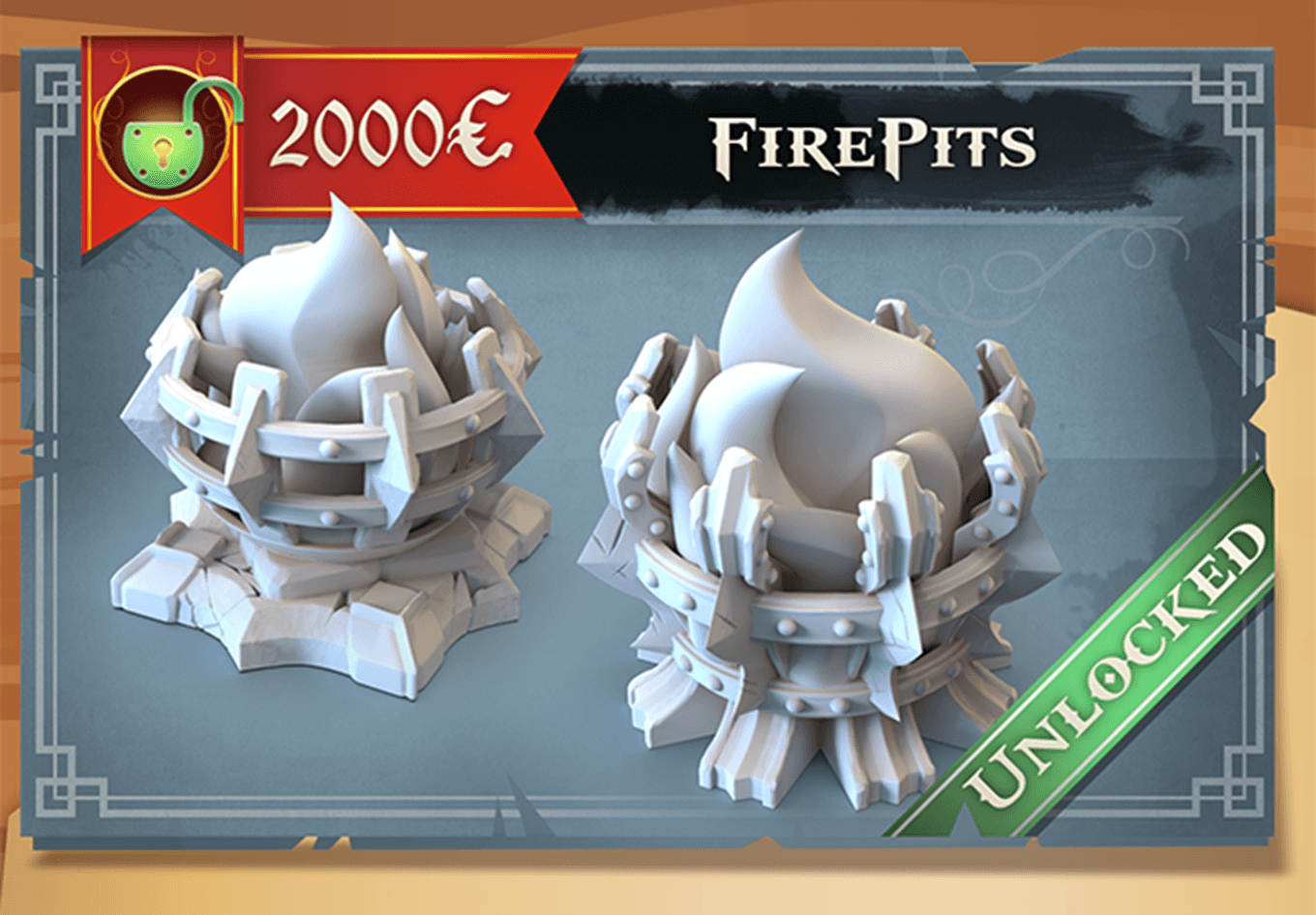 3D Printed STL Miniatures Fire Pits 28 - 32mm War Gaming D&D