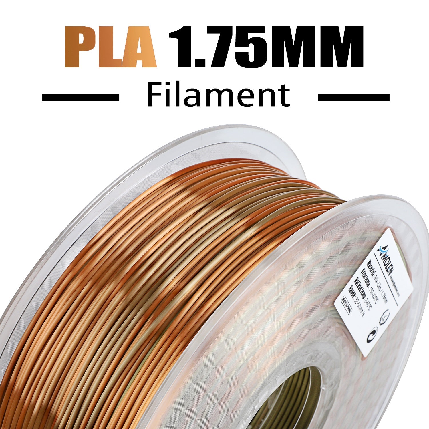PLA Silk Rainbow 1.75mm, 1KG/2.2LB