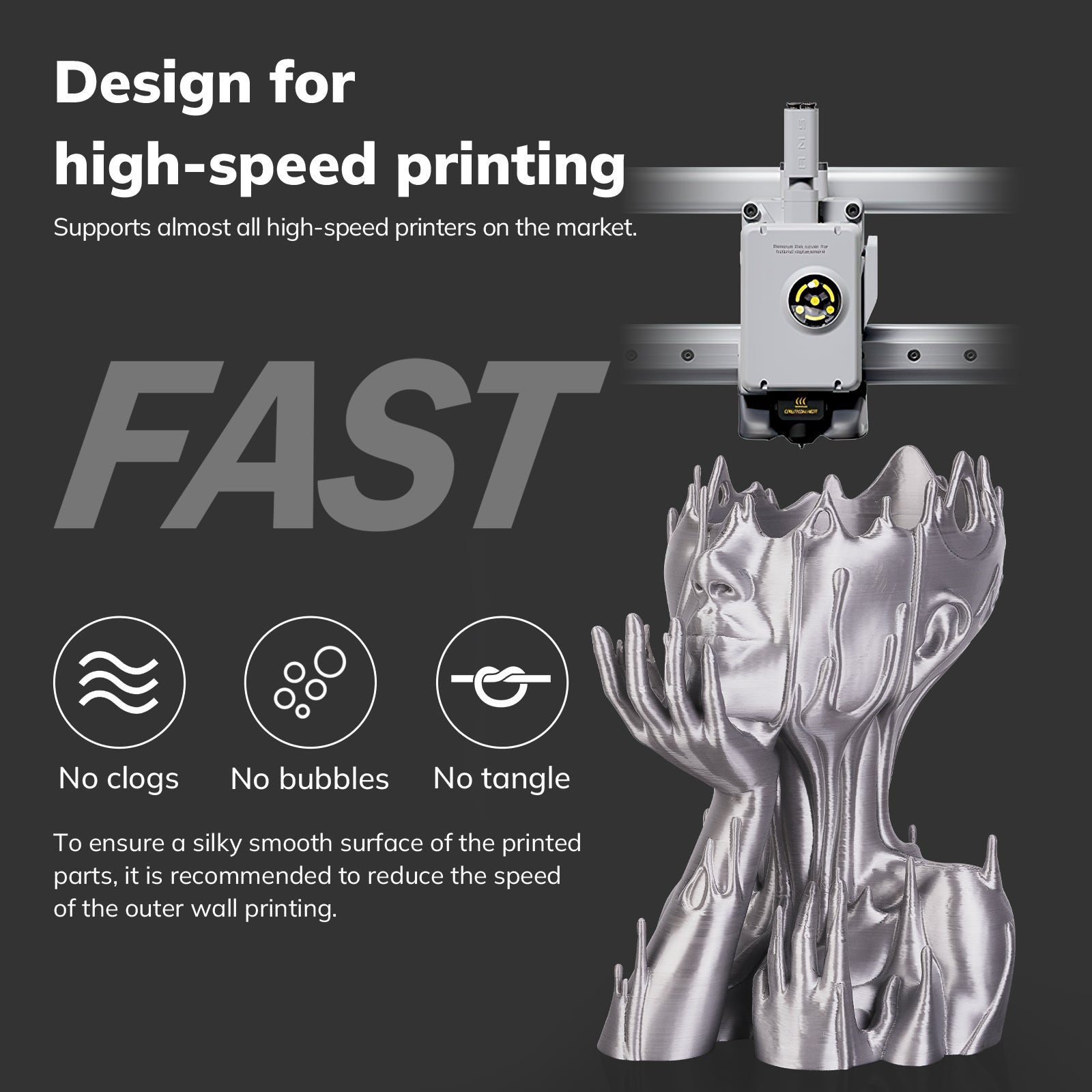 PLA Silk Basic 1.75mm, 1KG/2.2LB