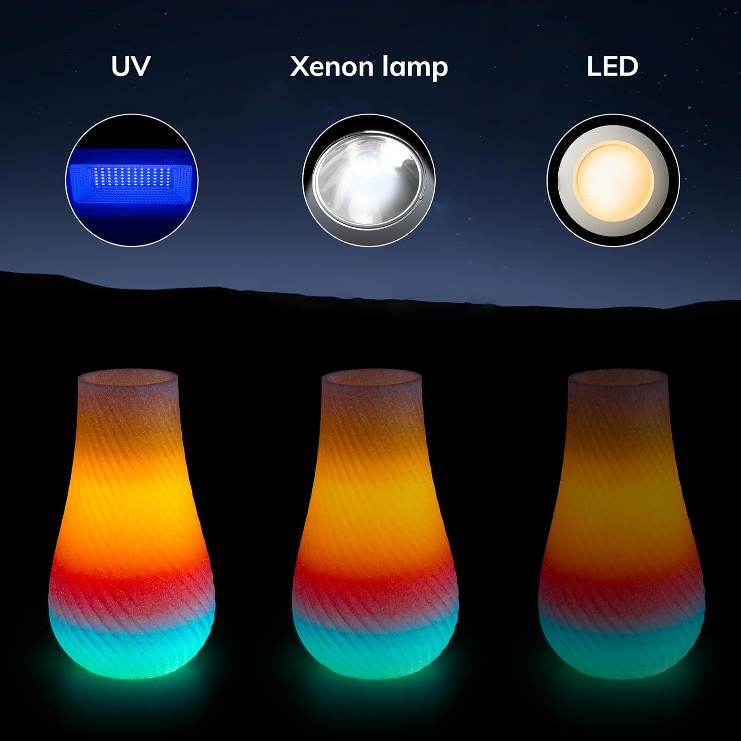 PLA Glow in the Dark Variety Pack (4x200g)