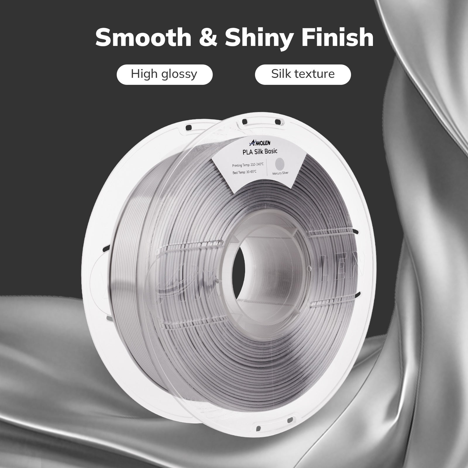 PLA Silk Basic 1.75mm, 1KG/2.2LB