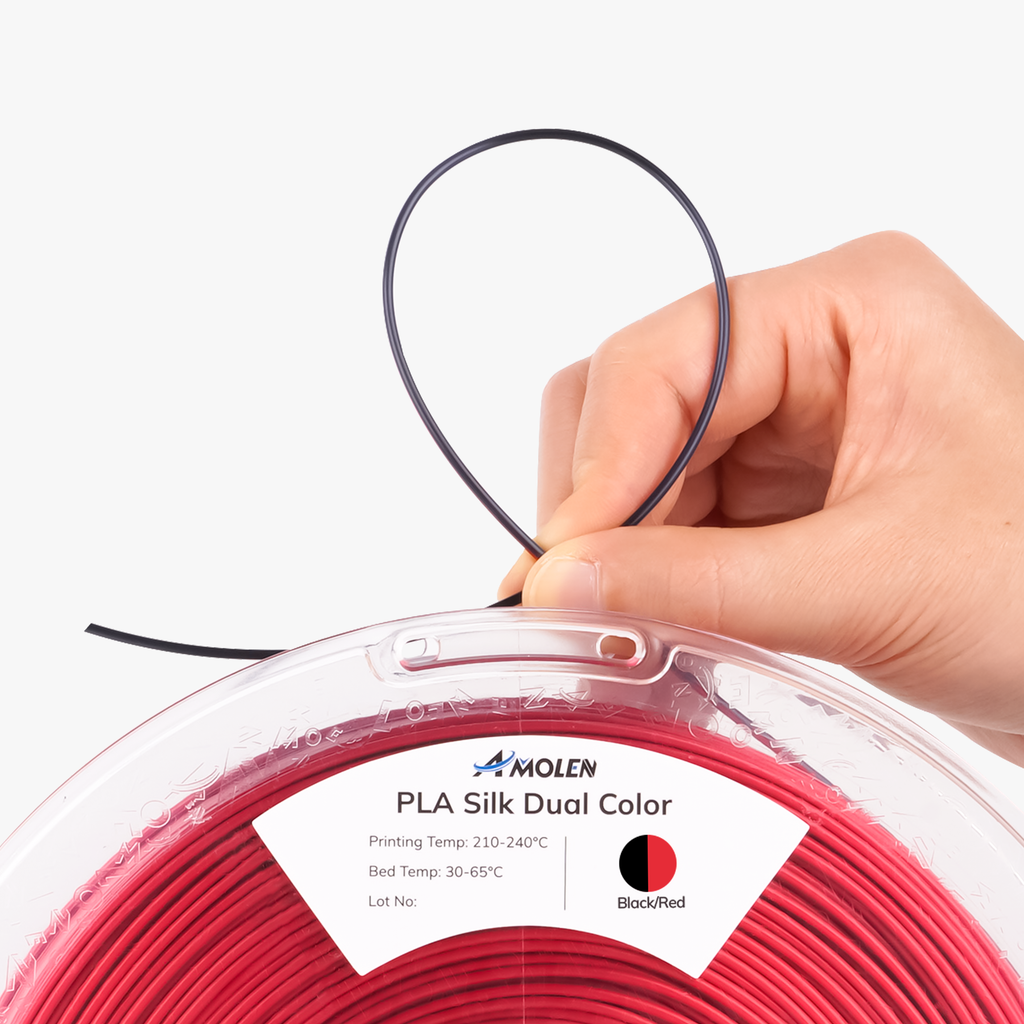 PLA Silk Dual Color Filament 1.75mm, 1KG/2.2LB