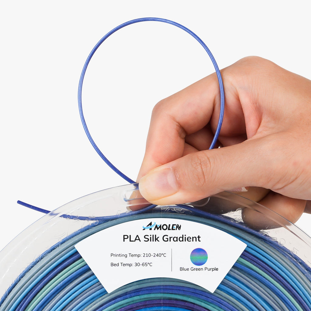 PLA Silk Shiny Gradient 1.75mm, 1KG/2.2LB