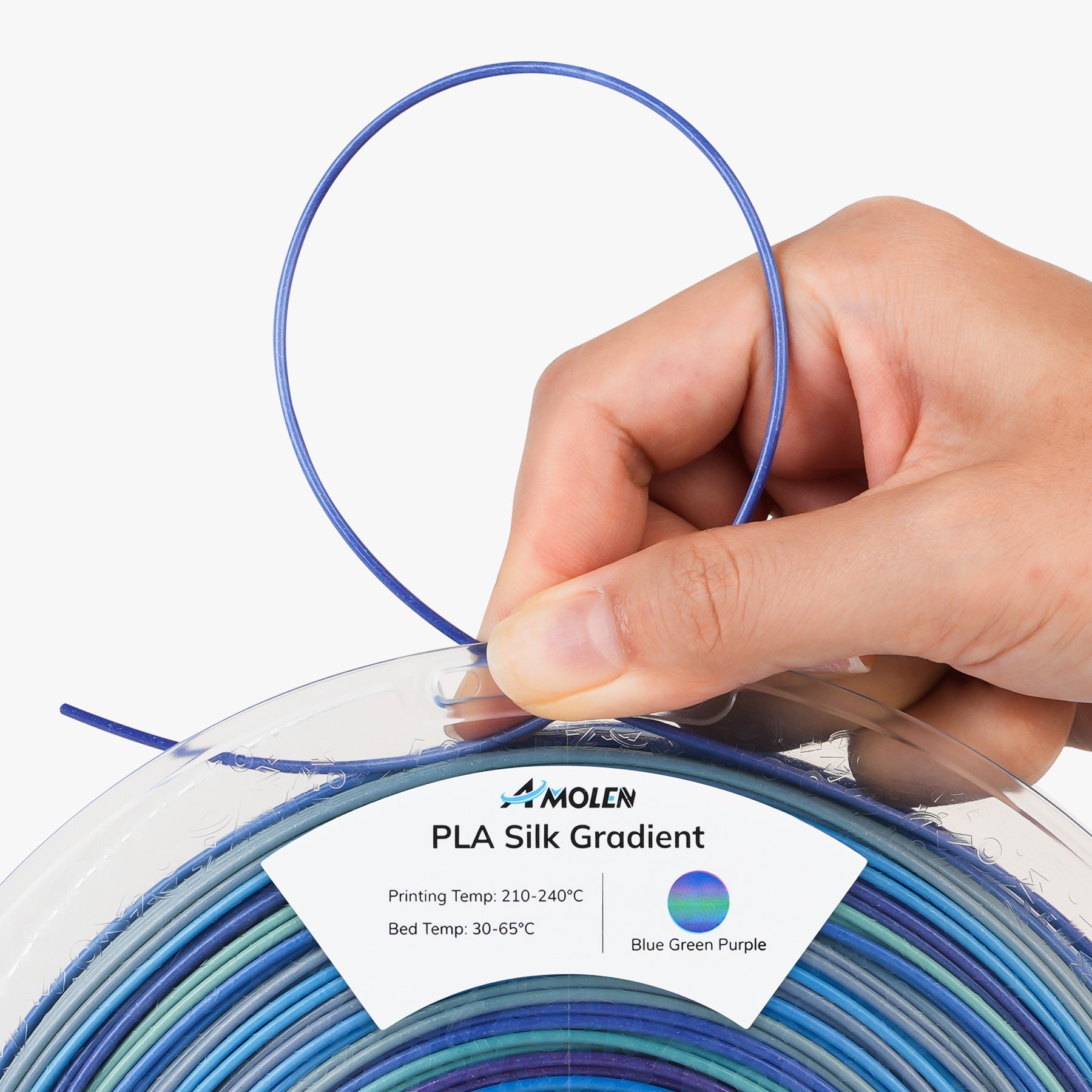 PLA Silk Shiny Gradient 1.75mm, 1KG/2.2LB