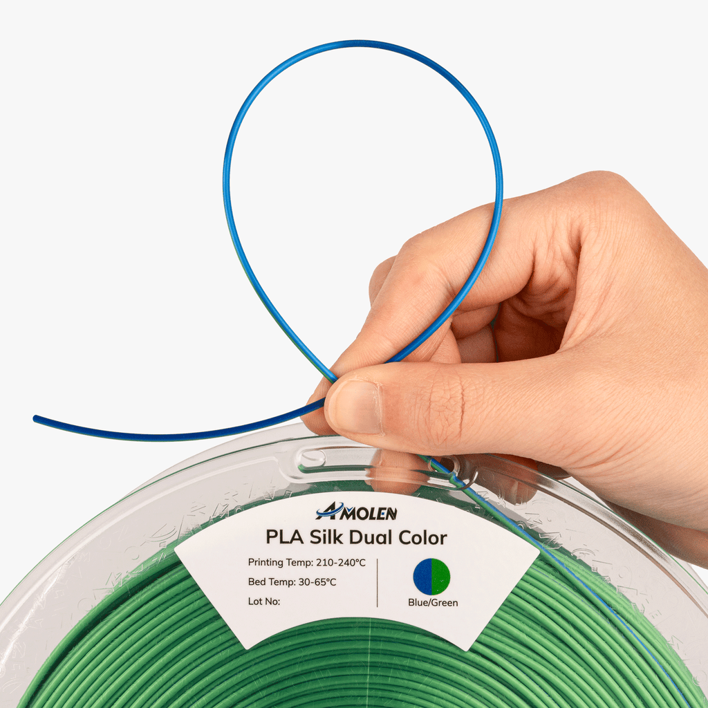 PLA Silk Dual Color Filament 1.75mm, 1KG/2.2LB