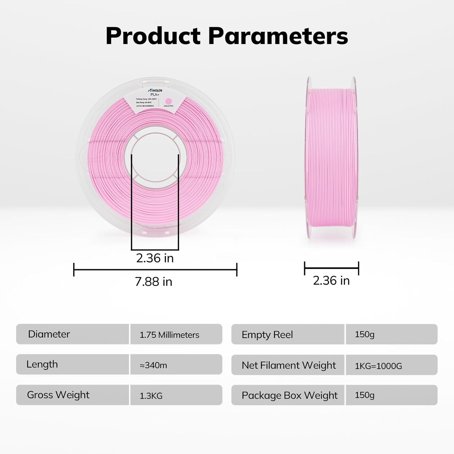 PLA+ High Speed 1.75mm, 1KG/2.2LB