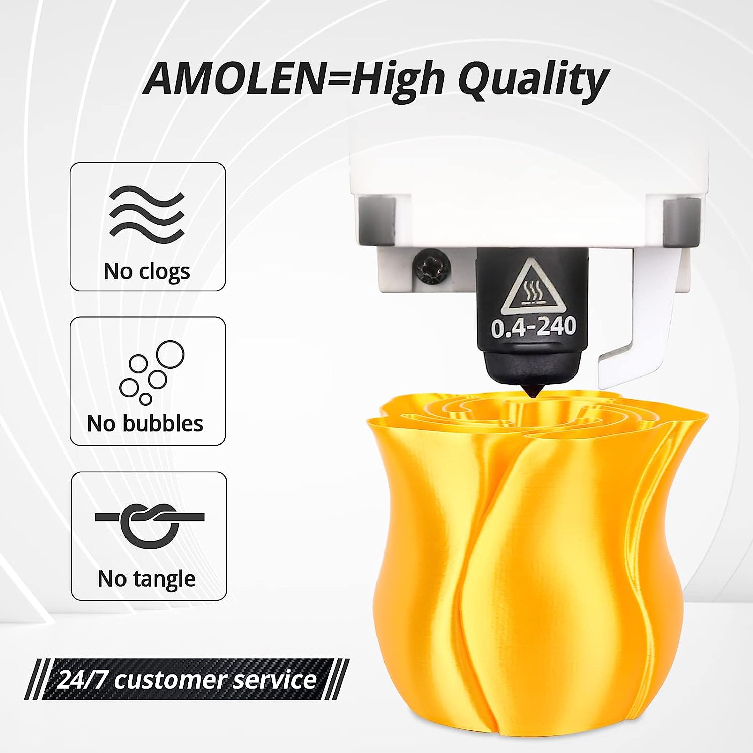 PLA Silk Basic 1.75mm, 1KG/2.2LB