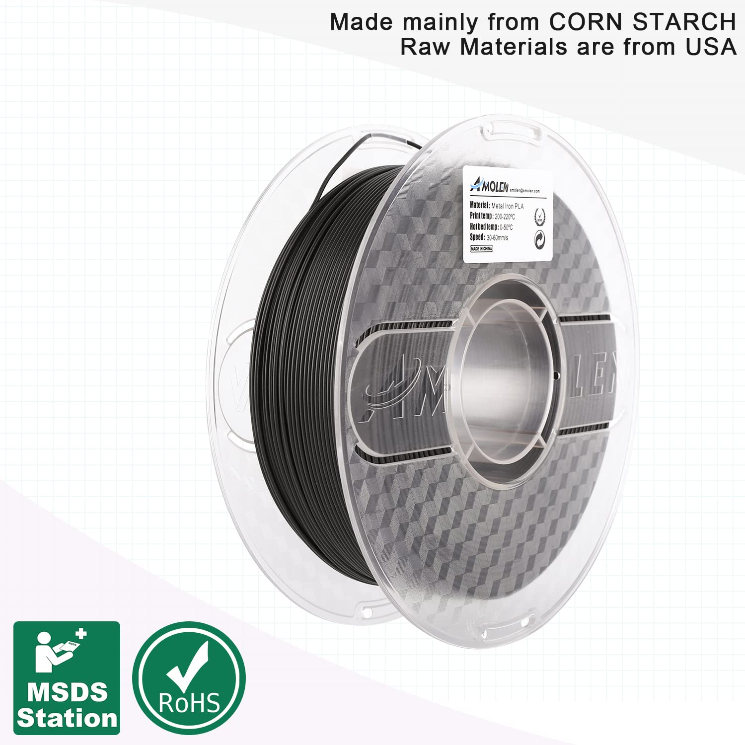 PLA Metal 1.75mm, 1KG/2.2LB