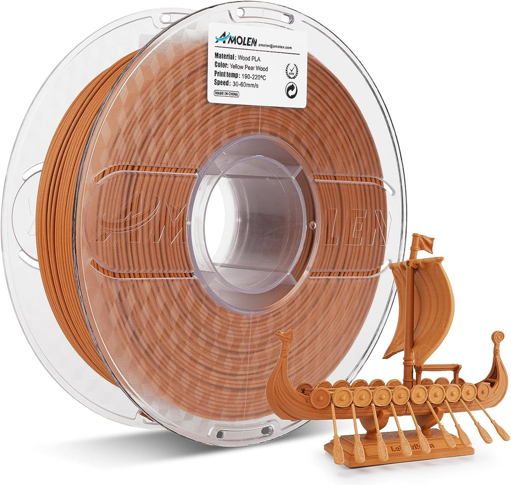 PLA Wood 1.75mm, 1KG/2.2LB