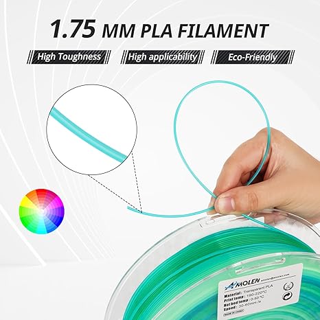 PLA Crystal-Transparent 1.75mm, 1KG/2.2LB