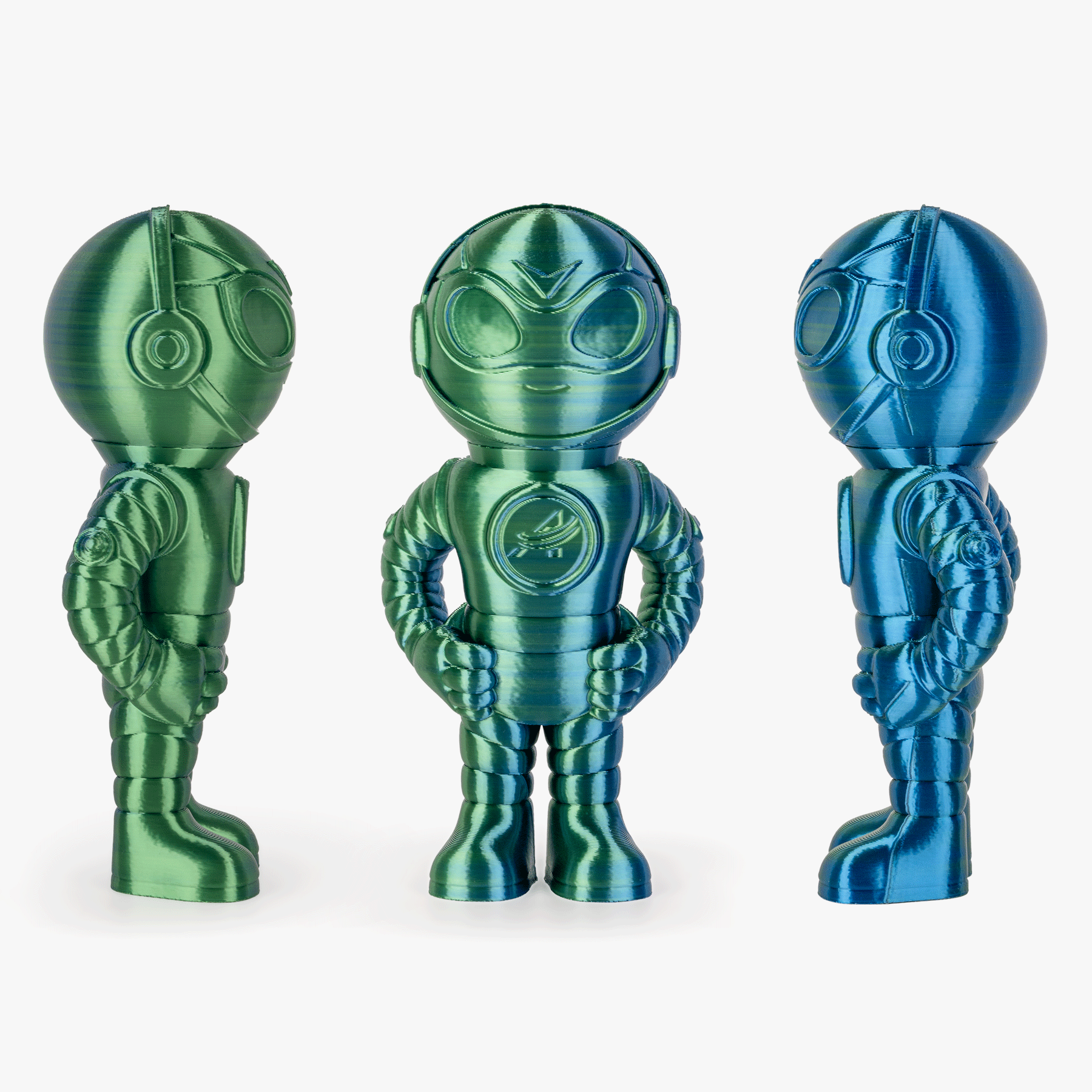 PLA Silk Dual Color Filament 1.75mm, 1KG/2.2LB