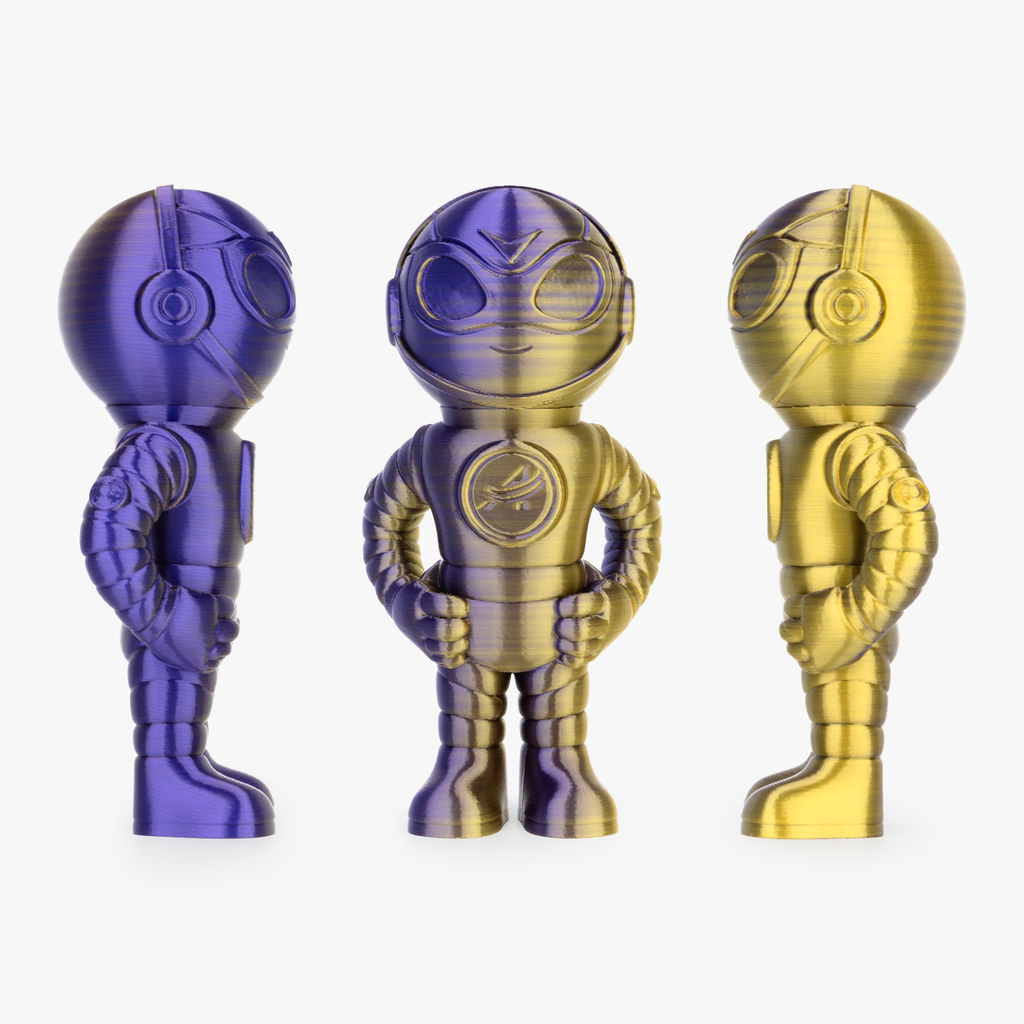 PLA Silk Dual Color Filament 1.75mm, 1KG/2.2LB