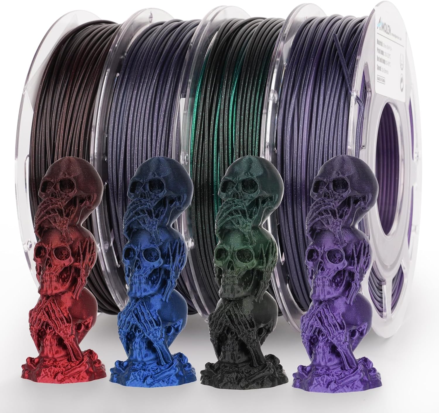 PLA Silk Shiny Gradient Variety Pack (4x200g) - 1.75MM