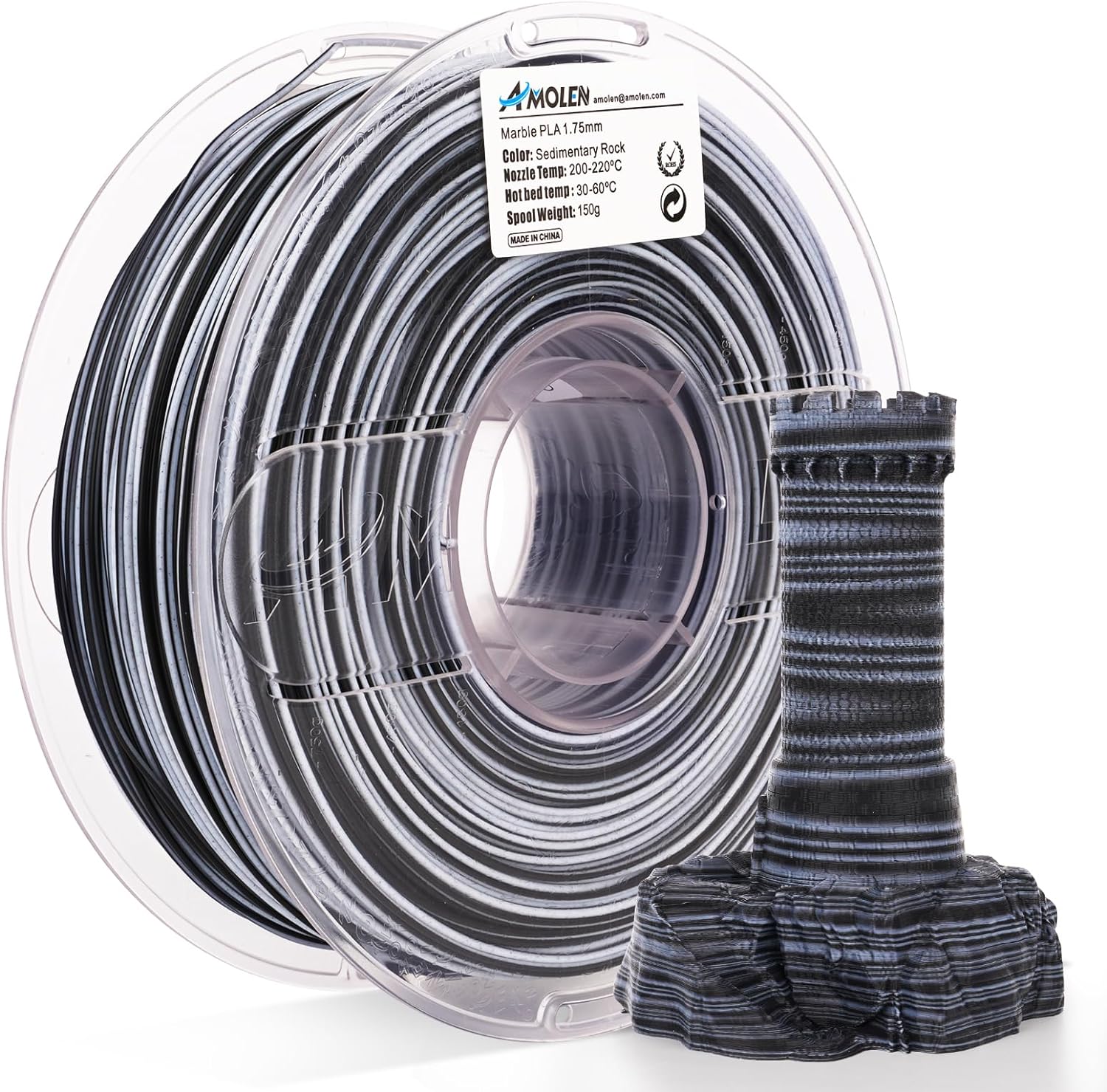 PLA Marble 1.75mm, 1KG/2.2LB