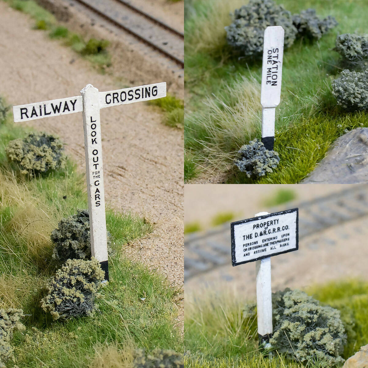 Denver &amp; Rio Grande Standard Right of Way Signs 1904-1940 Decal Set HO, S, O