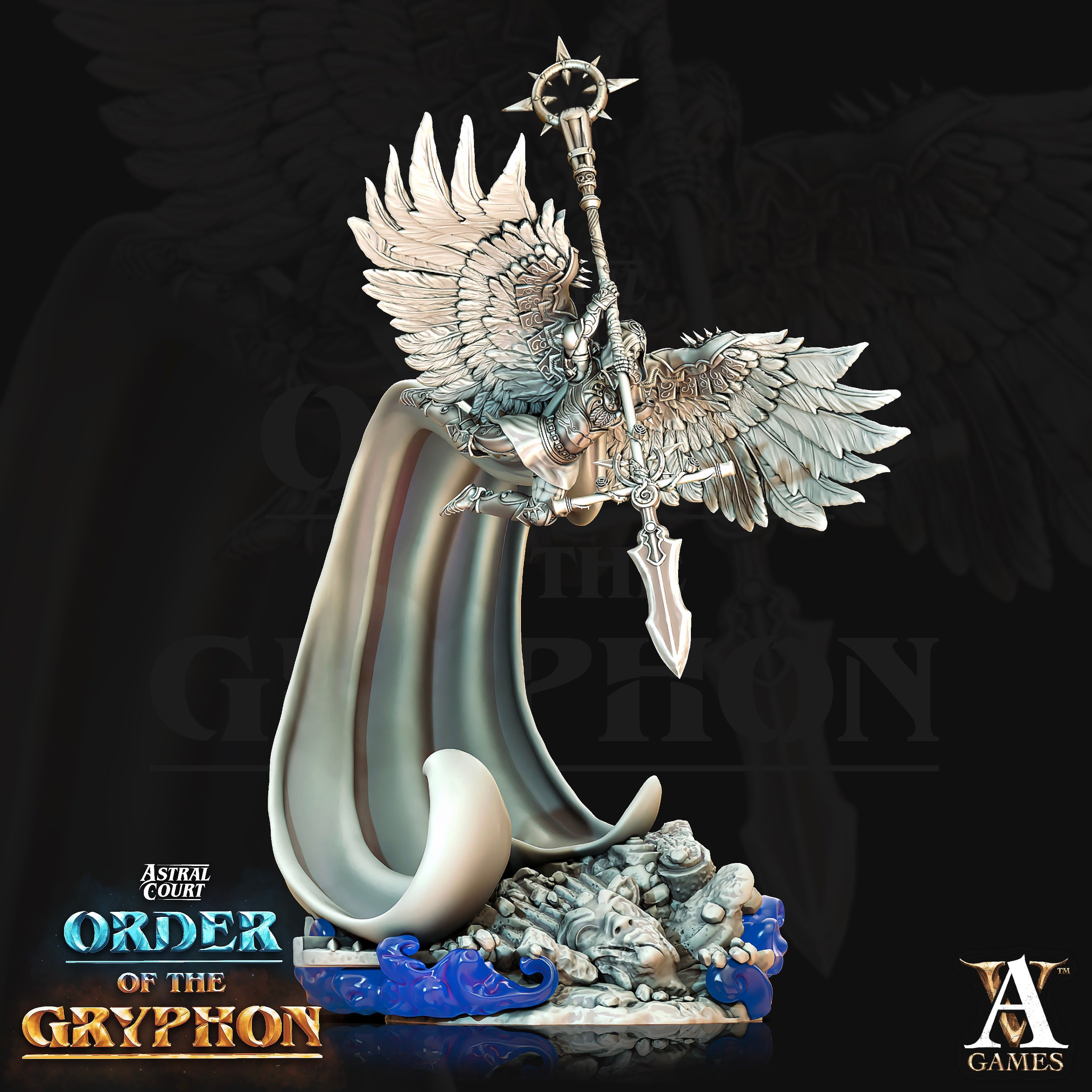 3D Printed Archvillain Games Astral Court Order of the Gryphon - Judgement Devas 28mm 32mm D&D