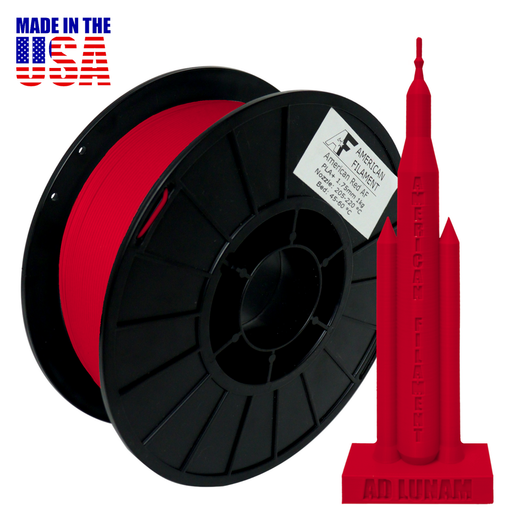 American Red AF 1.75mm PLA+ Filament Made in the USA!