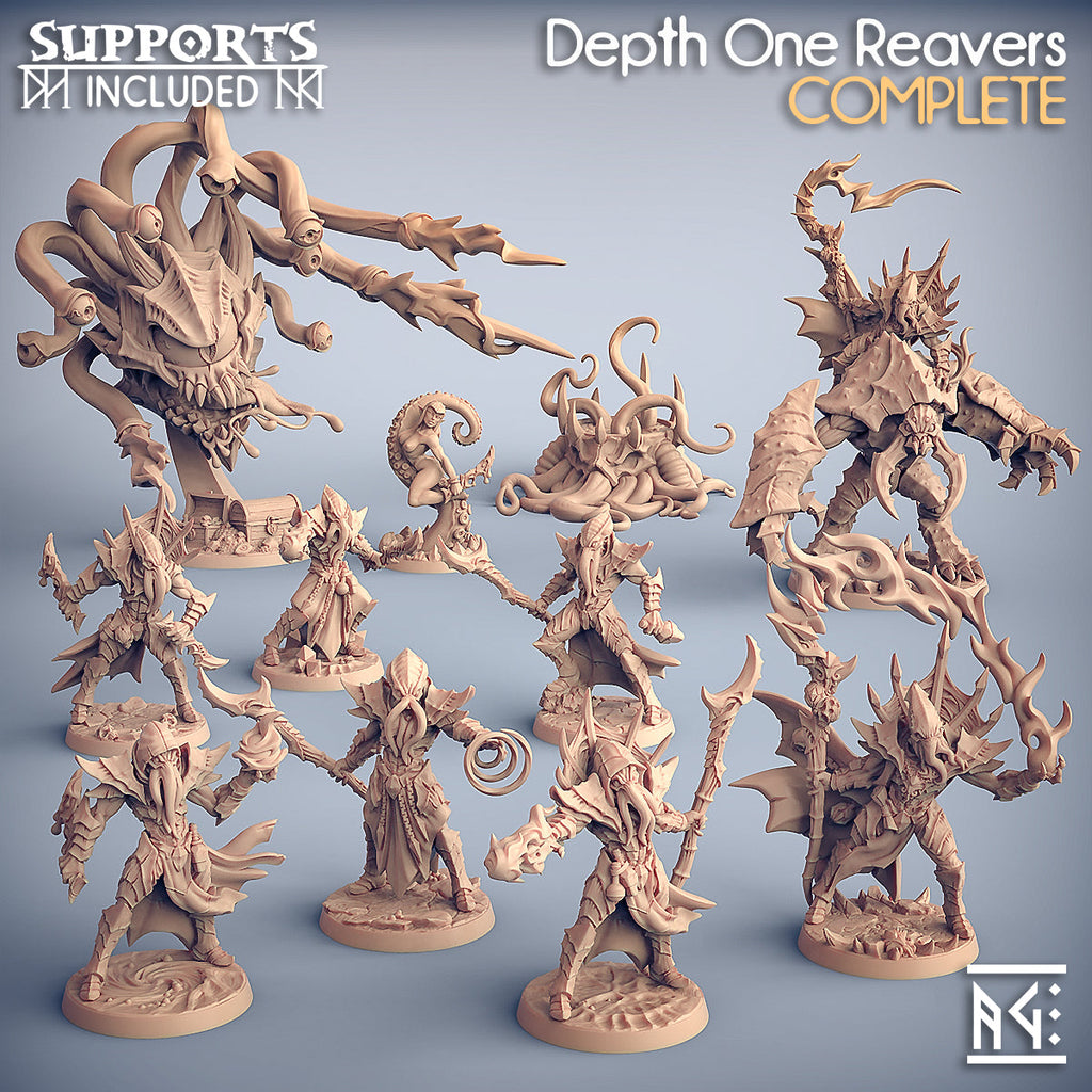 3D Printed Artisan Guild Standalone Weapons and Spells Depth Ones Set 28mm 32mm
