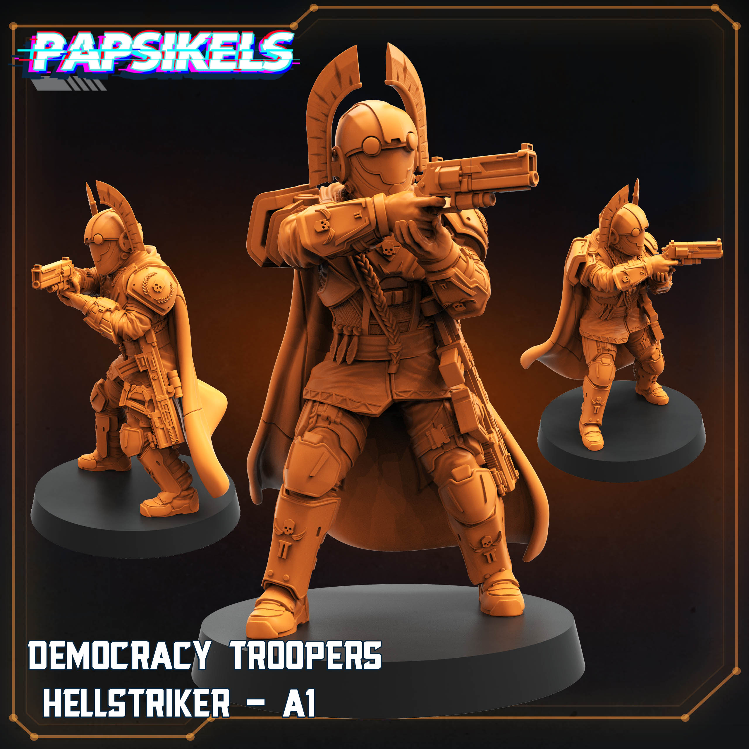 3D Printed Papsikels Democracy Troopers Hellstriker Set Democracy Troopers Bugs and Bots 28mm 32mm