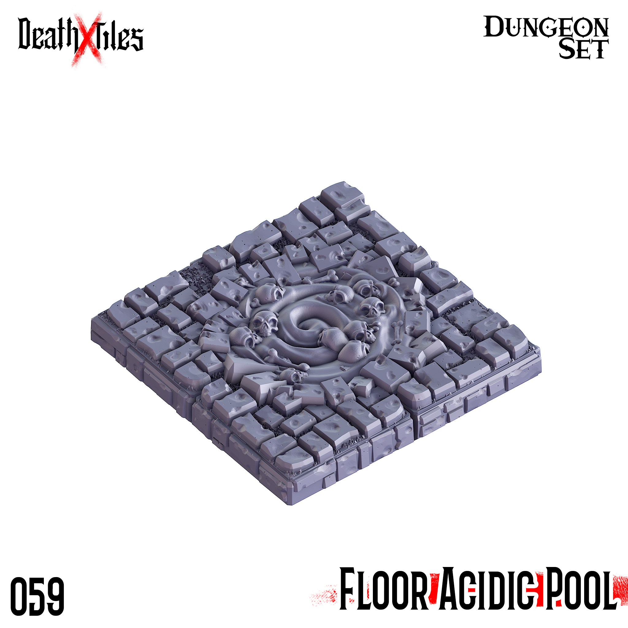 3D Printed Cast n Play Death x Tiles - Trap Bundle Set 2 Dungeon Set 28mm 32mm D&D
