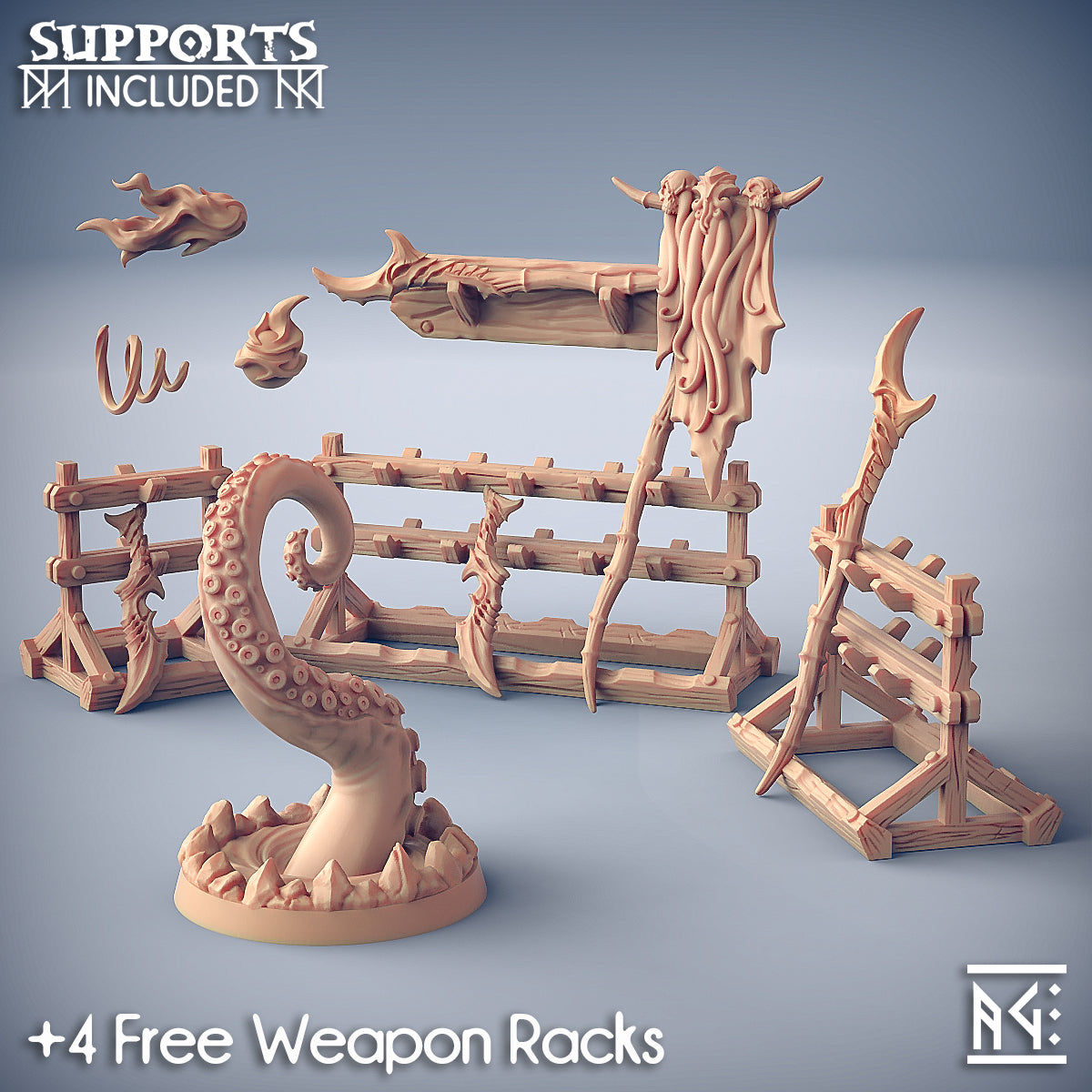 3D Printed Artisan Guild Standalone Weapons and Spells Depth Ones Set 28mm 32mm