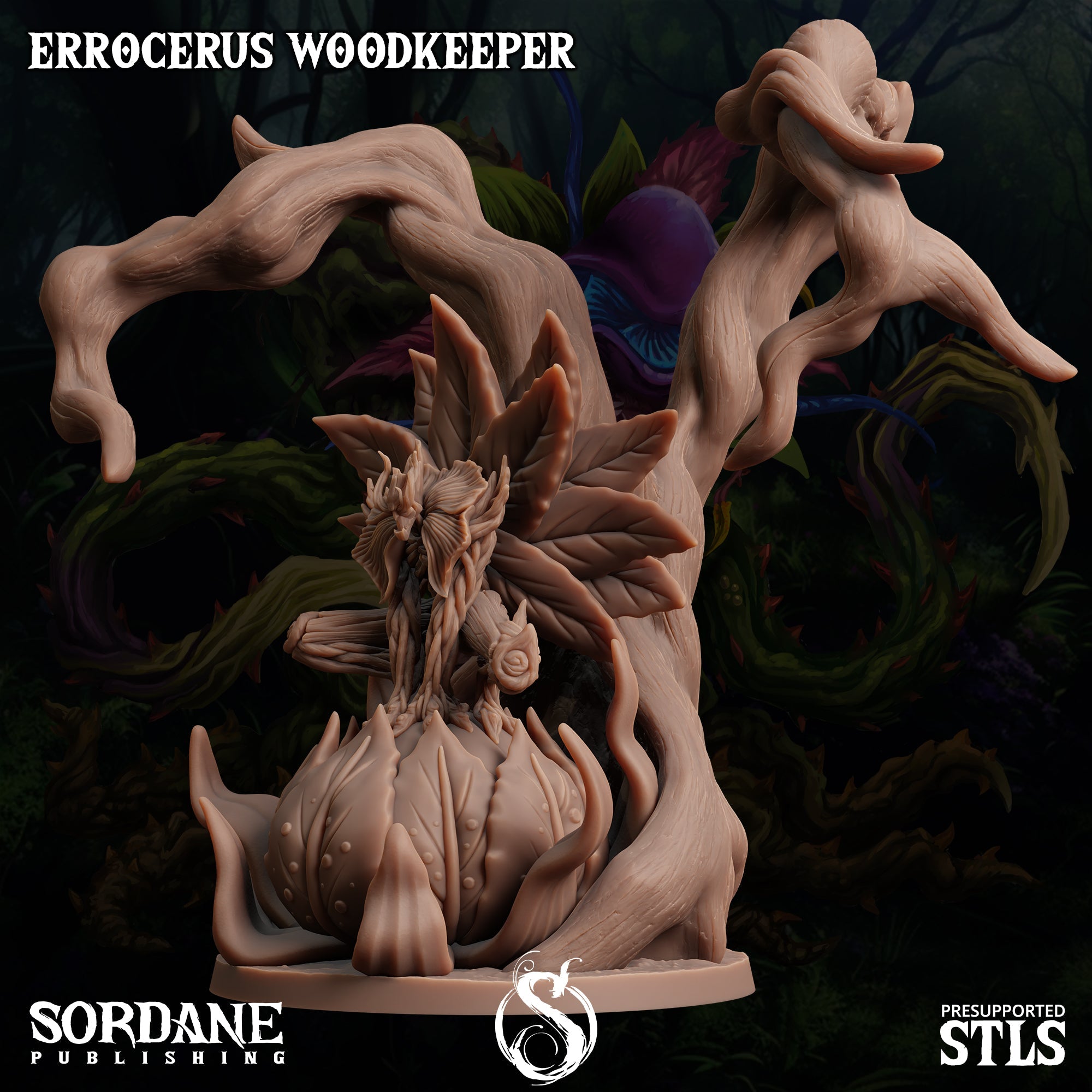 3D Printed Sordane Publishing Errocerus Woodkeeper Cupid's Embrace Set 28 32mm D&D