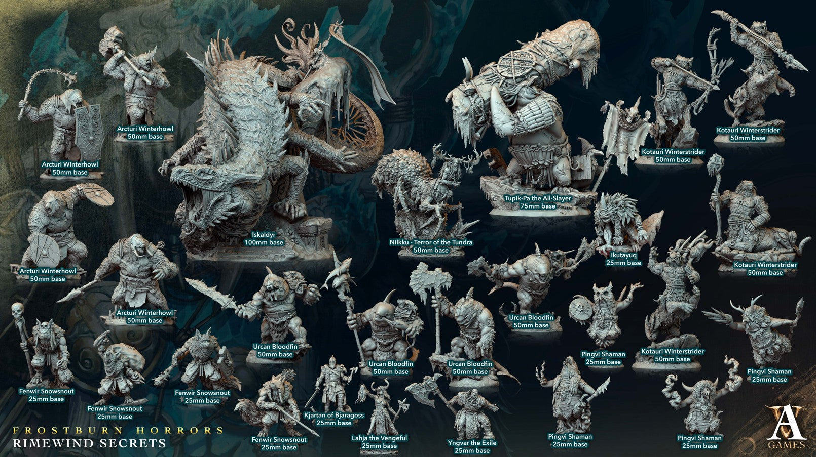 3D Printed Archvillain Games Frostburn Horrors Rimewind Secrets - Pingvi Shaman 28mm 32mm D&D