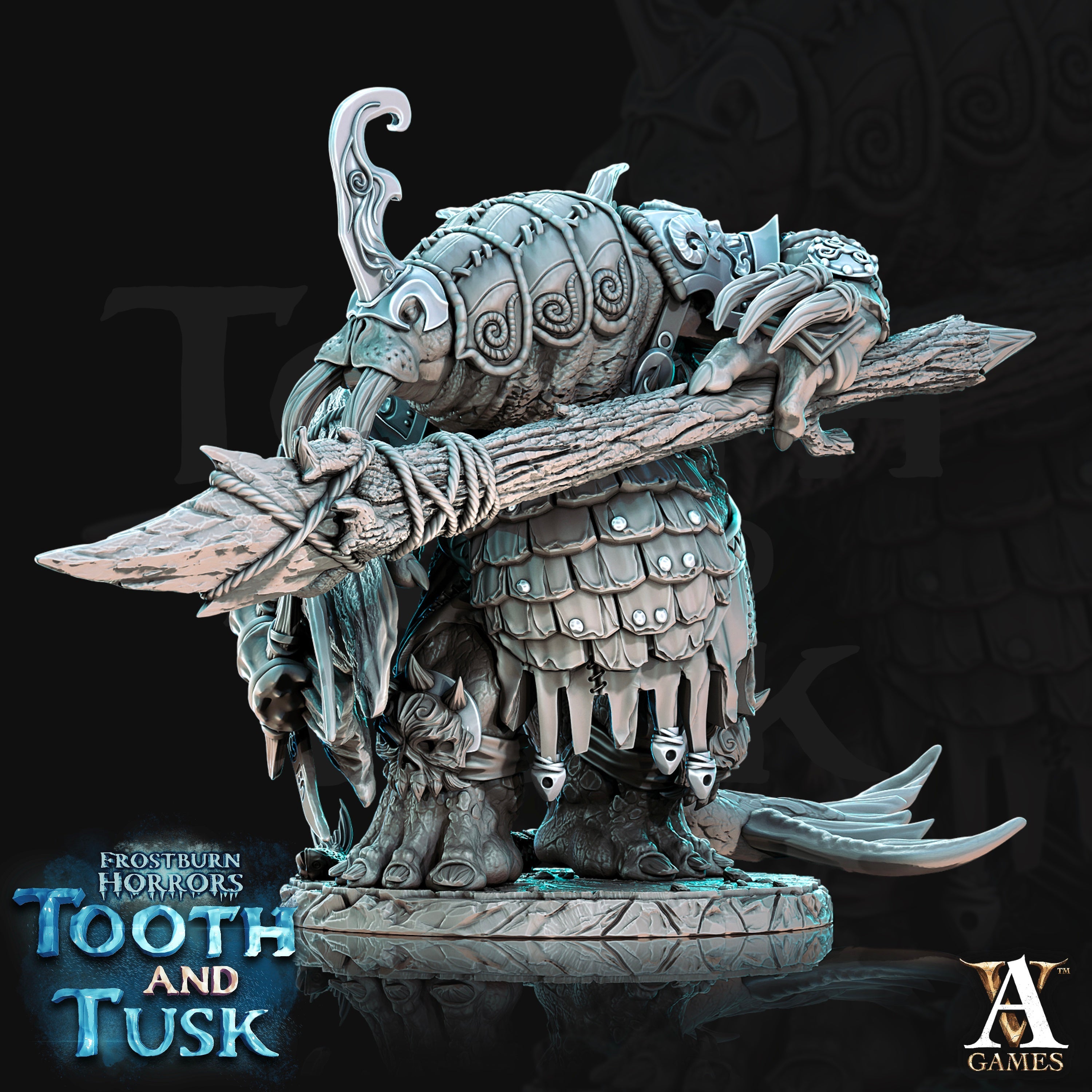 3D Printed Archvillain Games Frostburn Horrors Tooth and Tusk - Odoben 28mm 32mm D&D