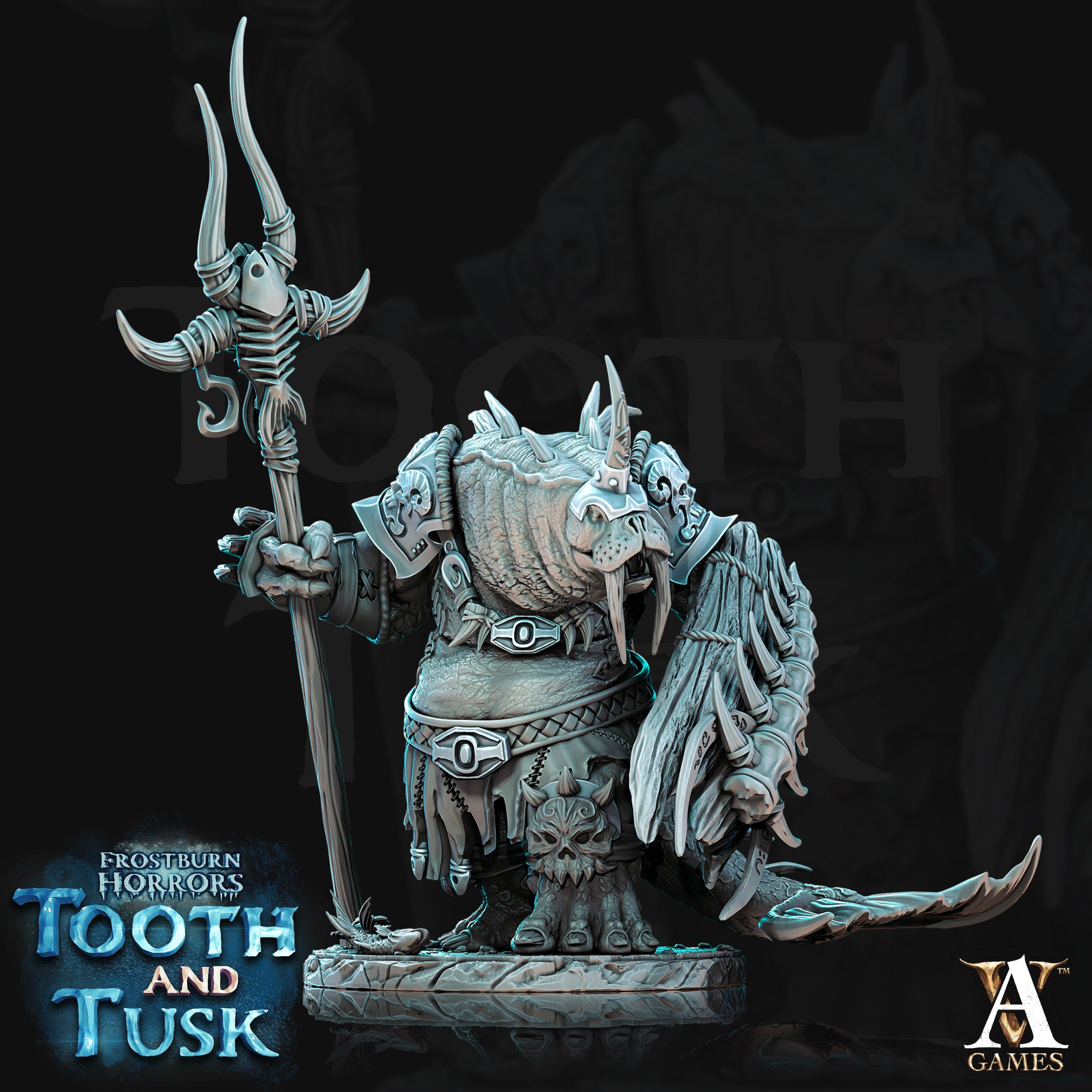 3D Printed Archvillain Games Frostburn Horrors Tooth and Tusk - Odoben 28mm 32mm D&D