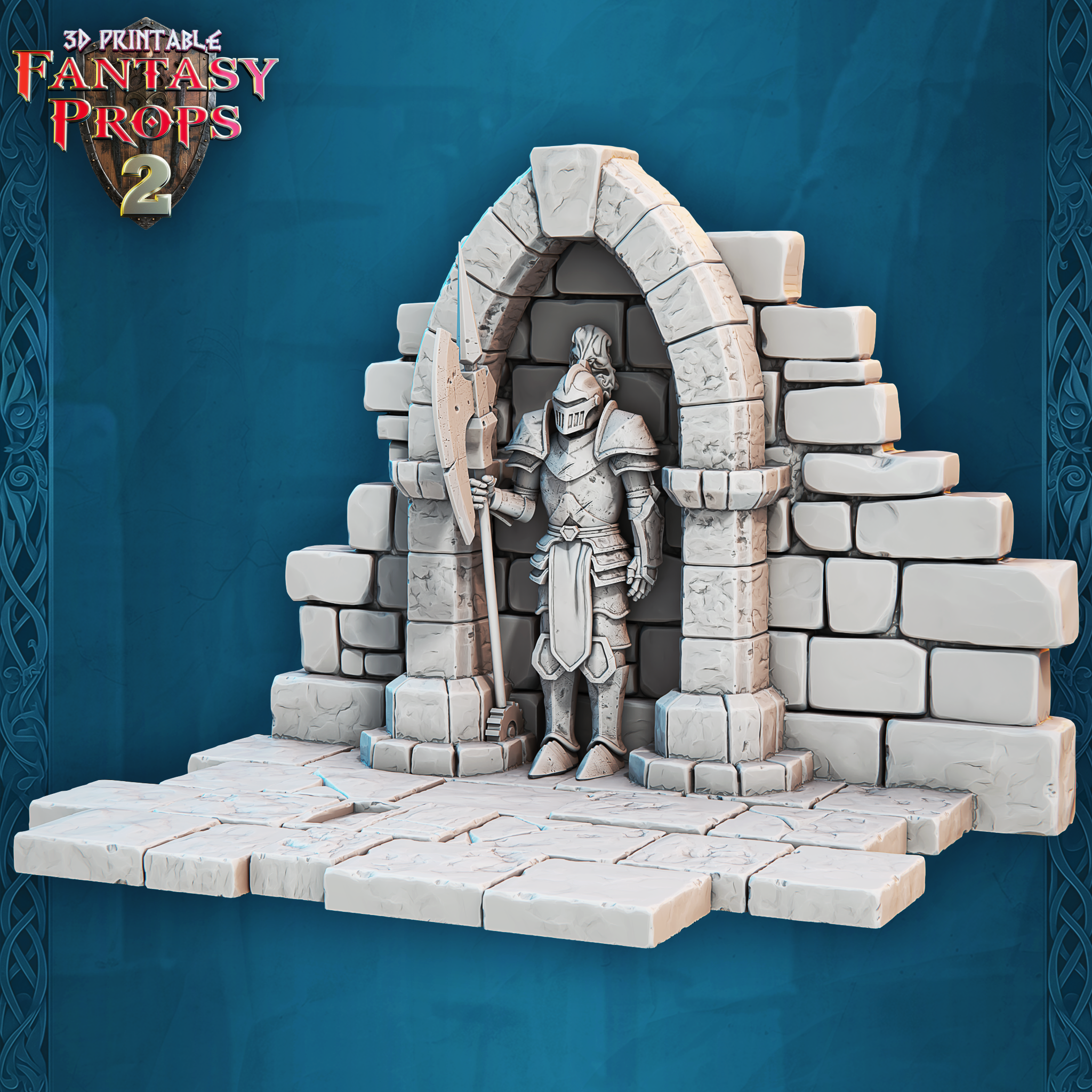 3D Printed STL Miniatures Fantasy Props 2 Dungeons Set 28 - 32mm War Gaming D&D