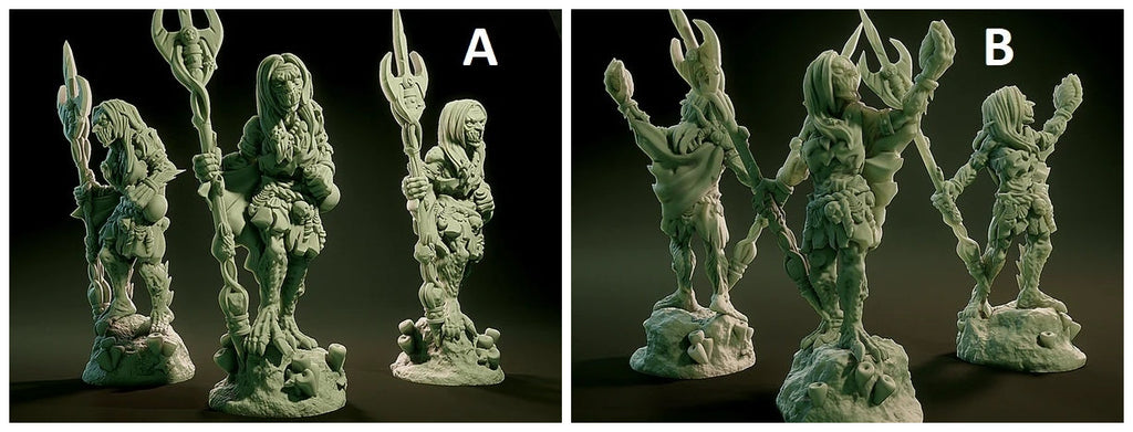 3D Printed Nafarrate Sea Hag Lovecraftian Bestiary 28 32 mm D&D