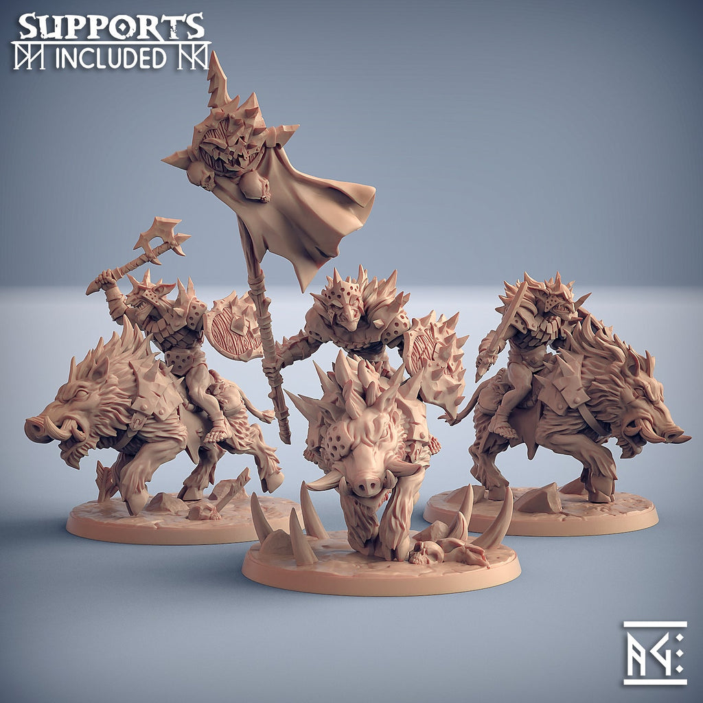 3D Printed Artisan Guild Hobgoblin Razorbeast Riders Blackrazor Hobgoblins 28mm 32mm