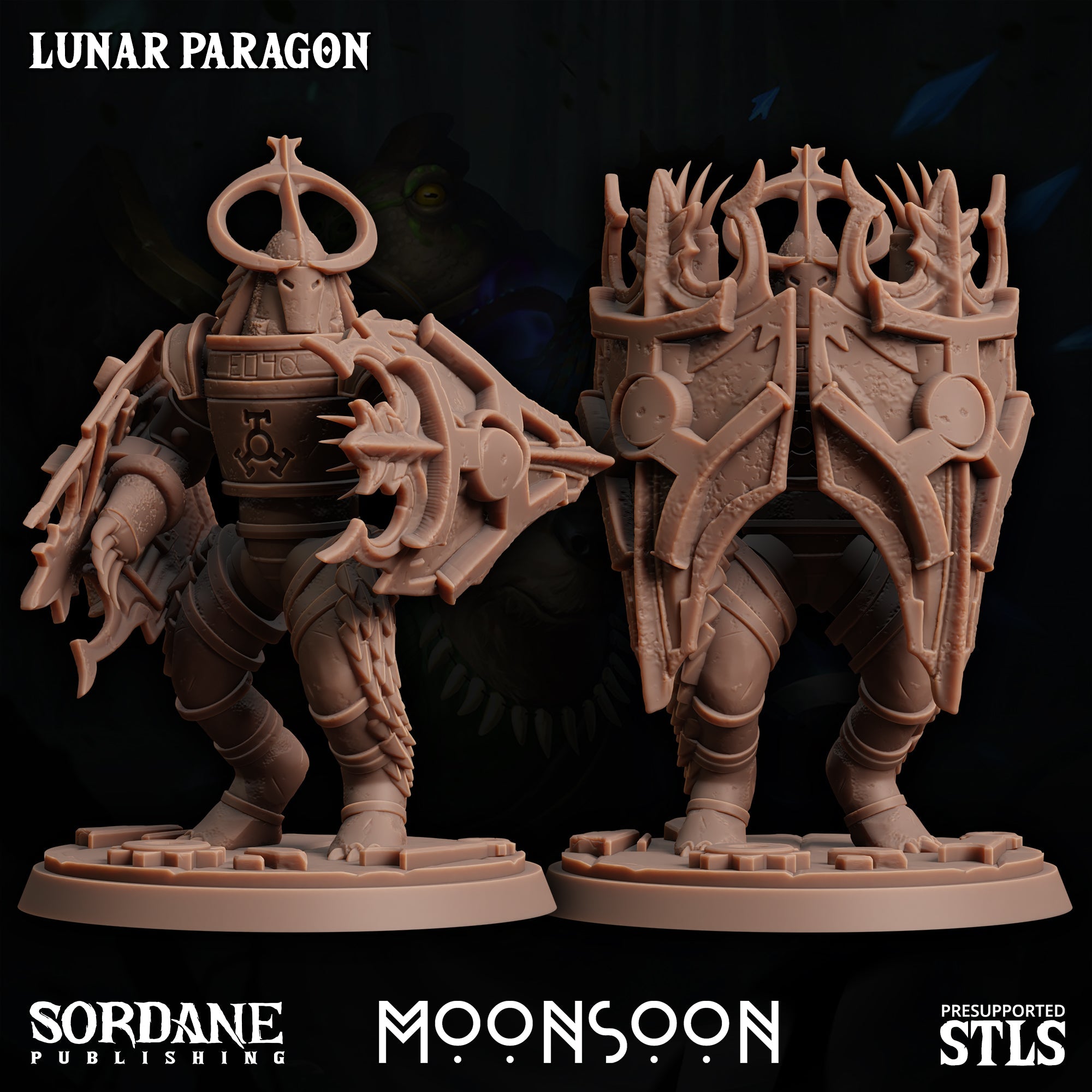 3D Printed Sordane Publishing Lunar Paragon Moonsoon 28 32mm D&D