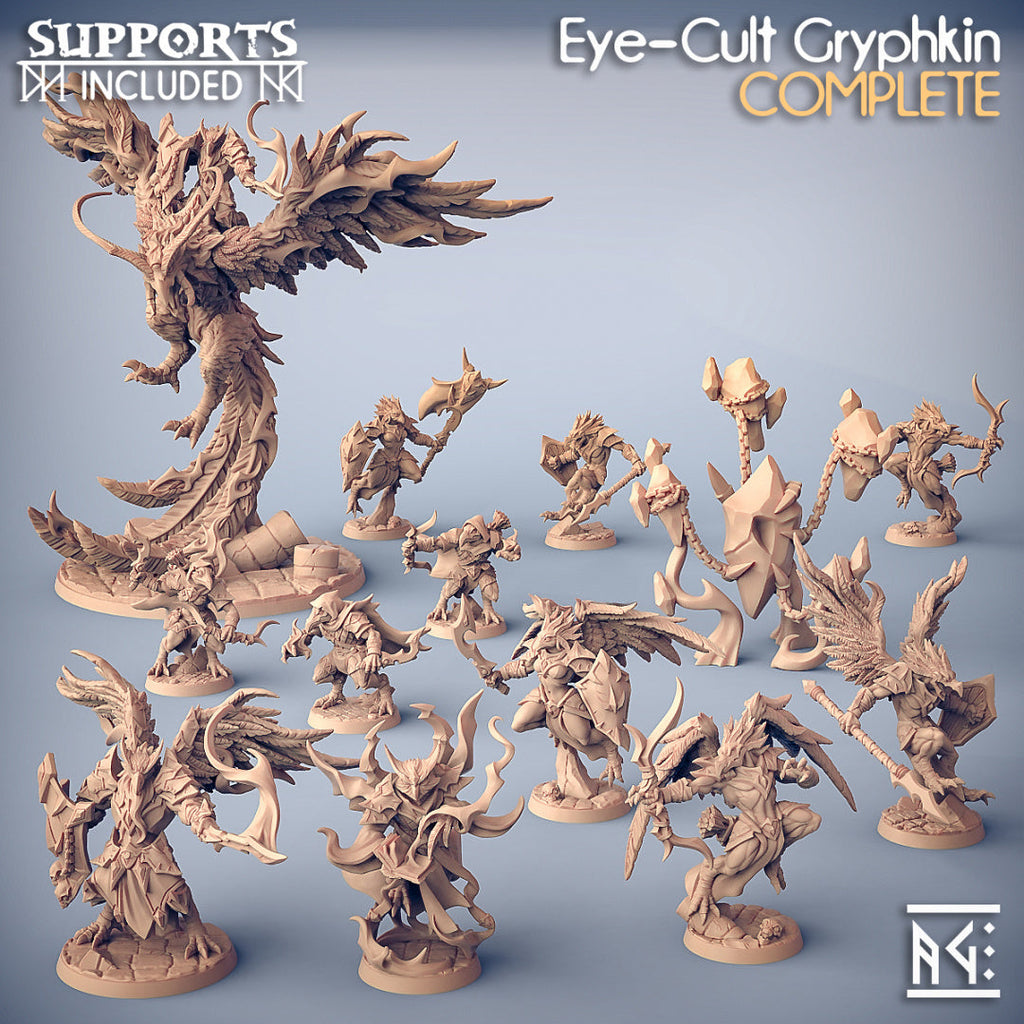 3D Printed Artisan Guild High Gryphkin Weapons Rack Eye Cult Gryphkin 28mm 32mm
