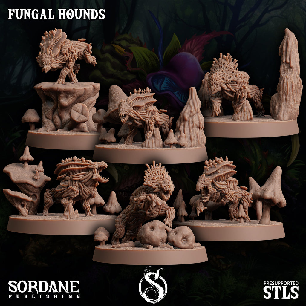 3D Printed Sordane Publishing Fungal Hound 28 32mm D&D