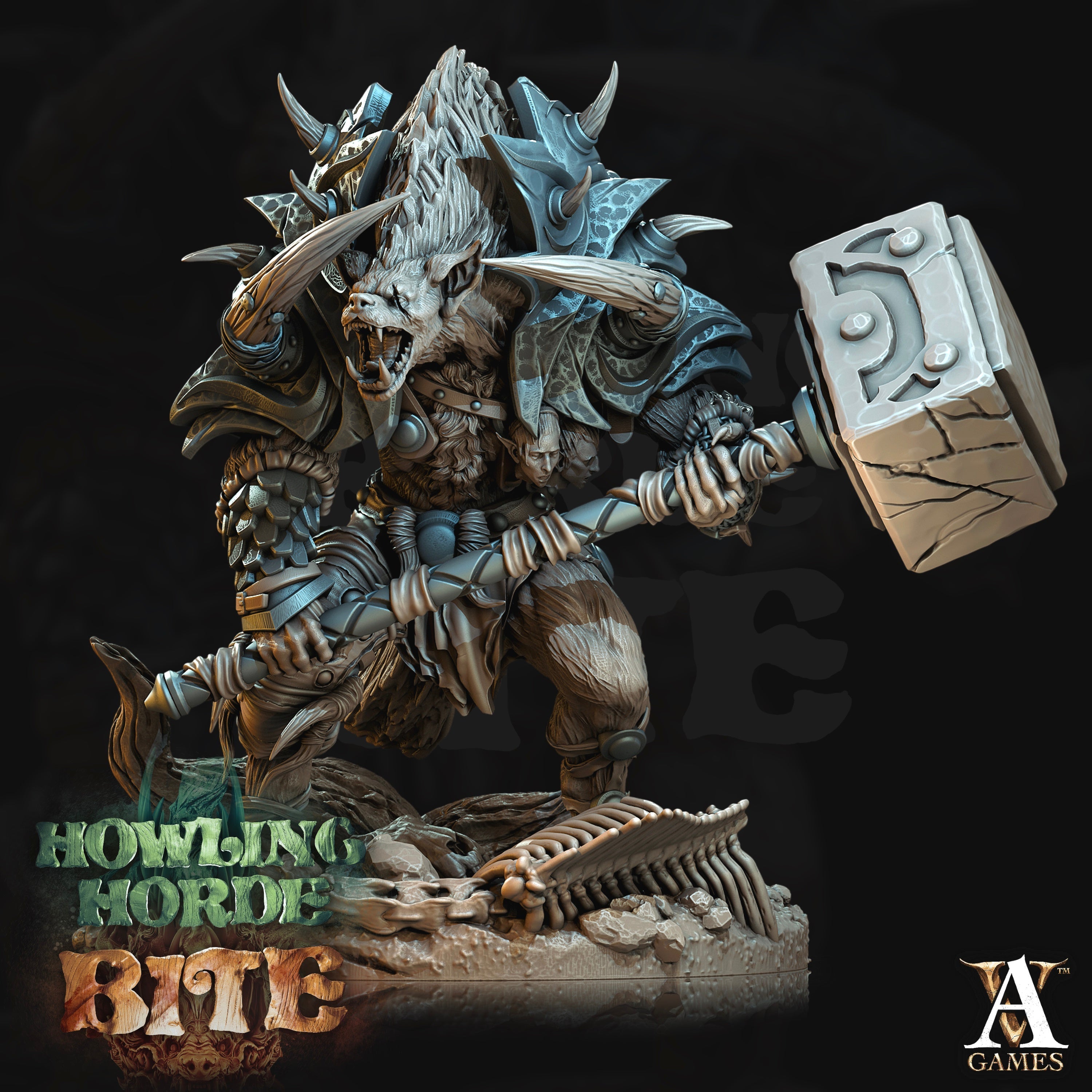 3D Printed Archvillain Games Howling Horde - Gnoll Brutes 28mm 32mm D&D