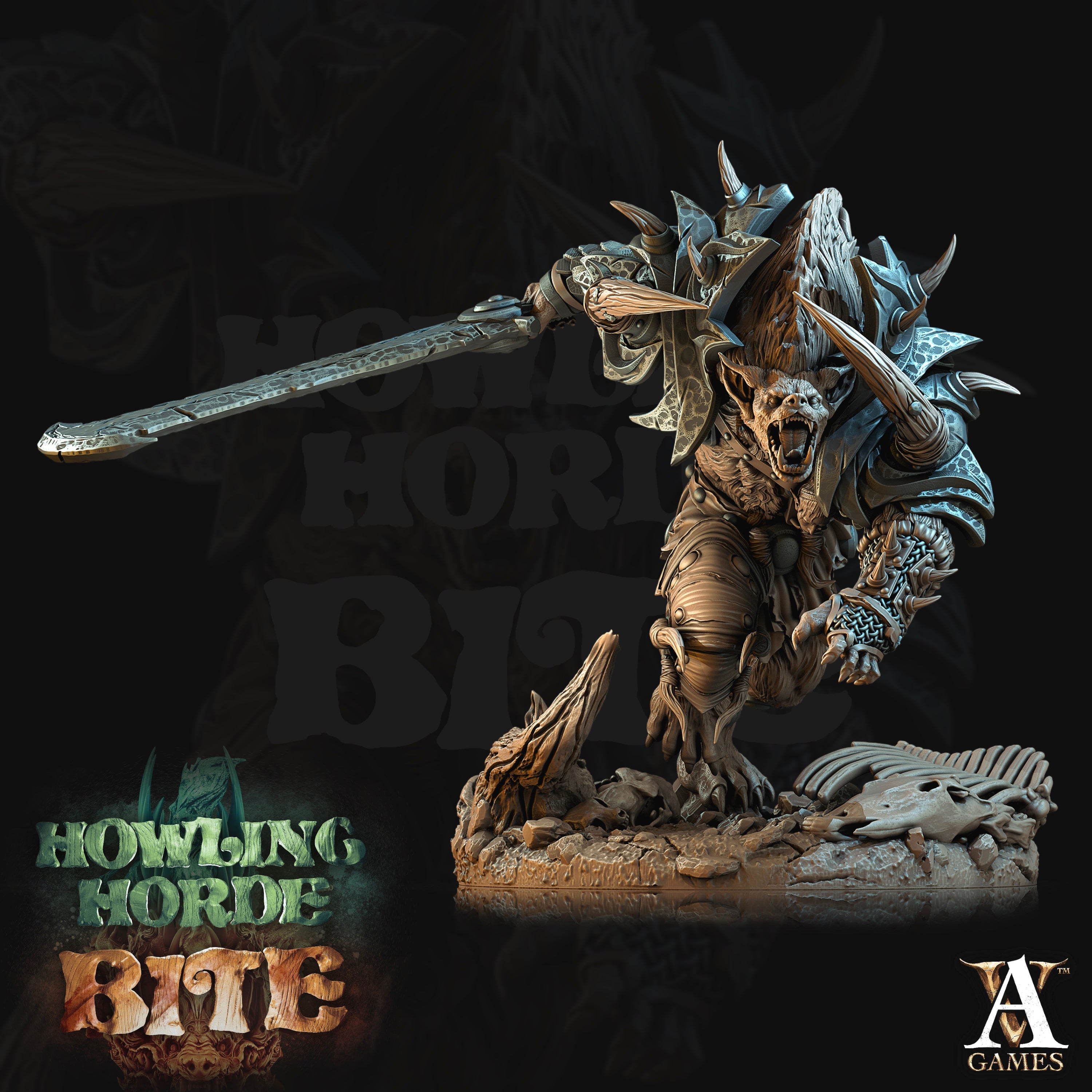 3D Printed Archvillain Games Howling Horde - Gnoll Brutes 28mm 32mm D&D