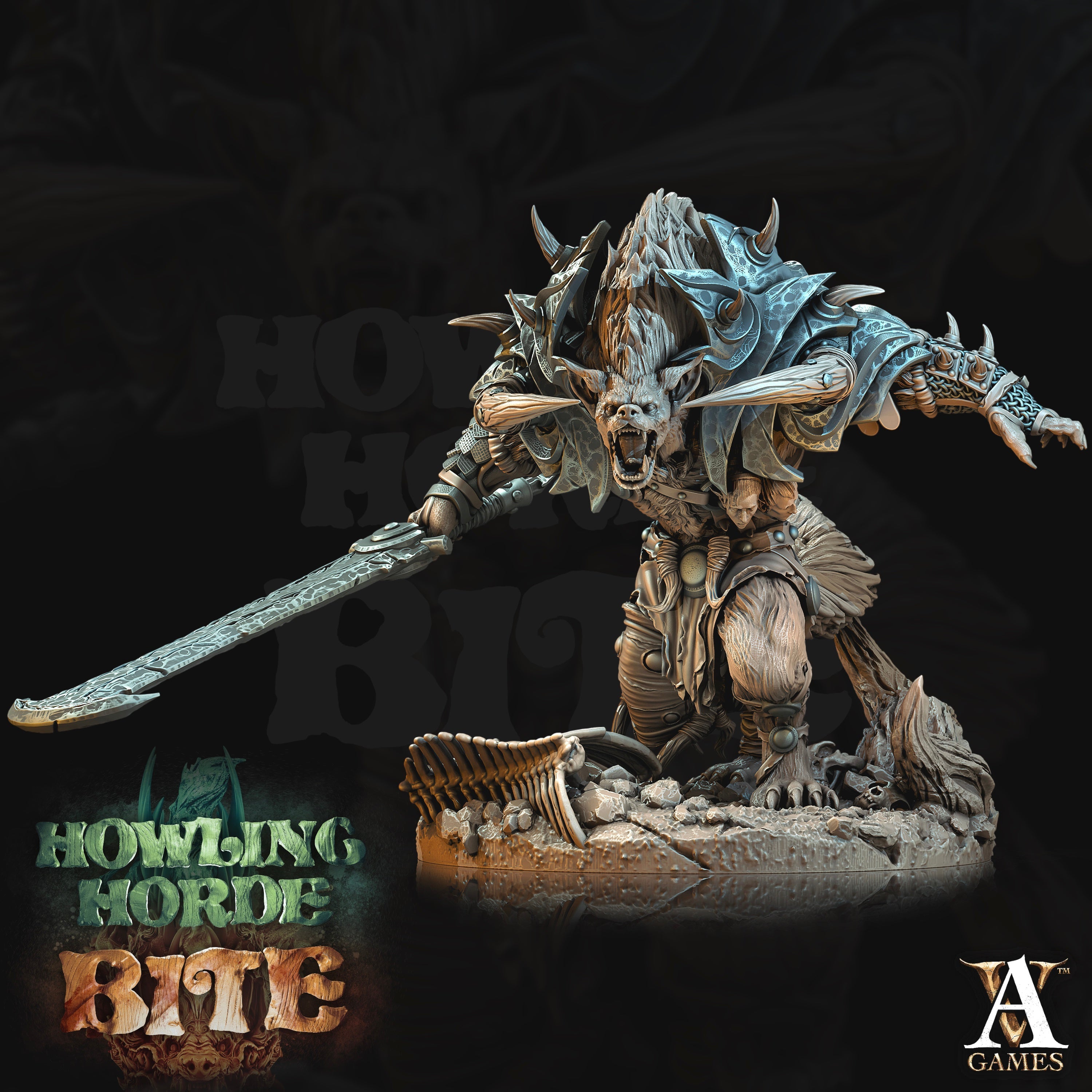 3D Printed Archvillain Games Howling Horde - Gnoll Brutes 28mm 32mm D&D