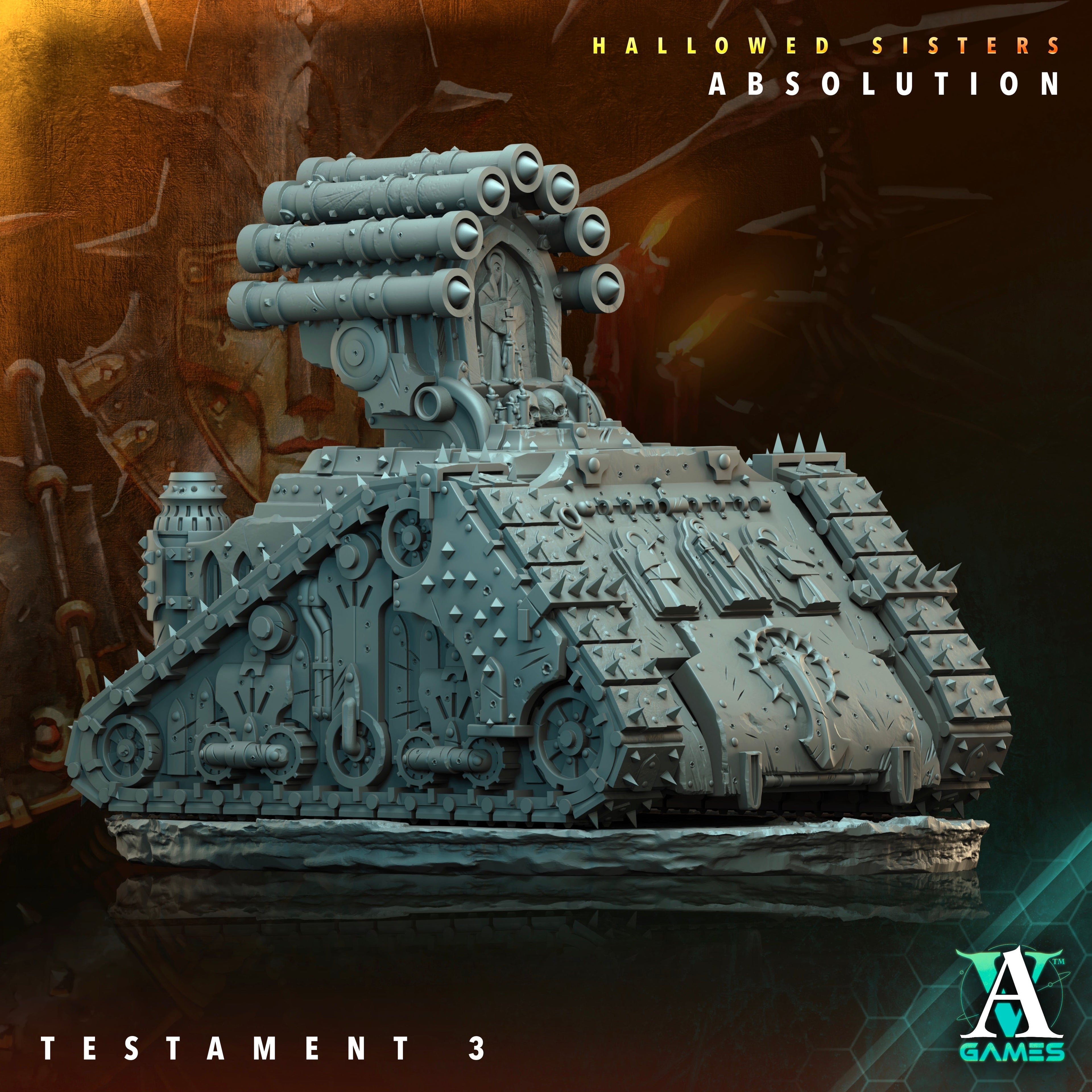 3D Printed Archvillain Games Testament Hallowed Sisters Absolution 28 32mm D&D