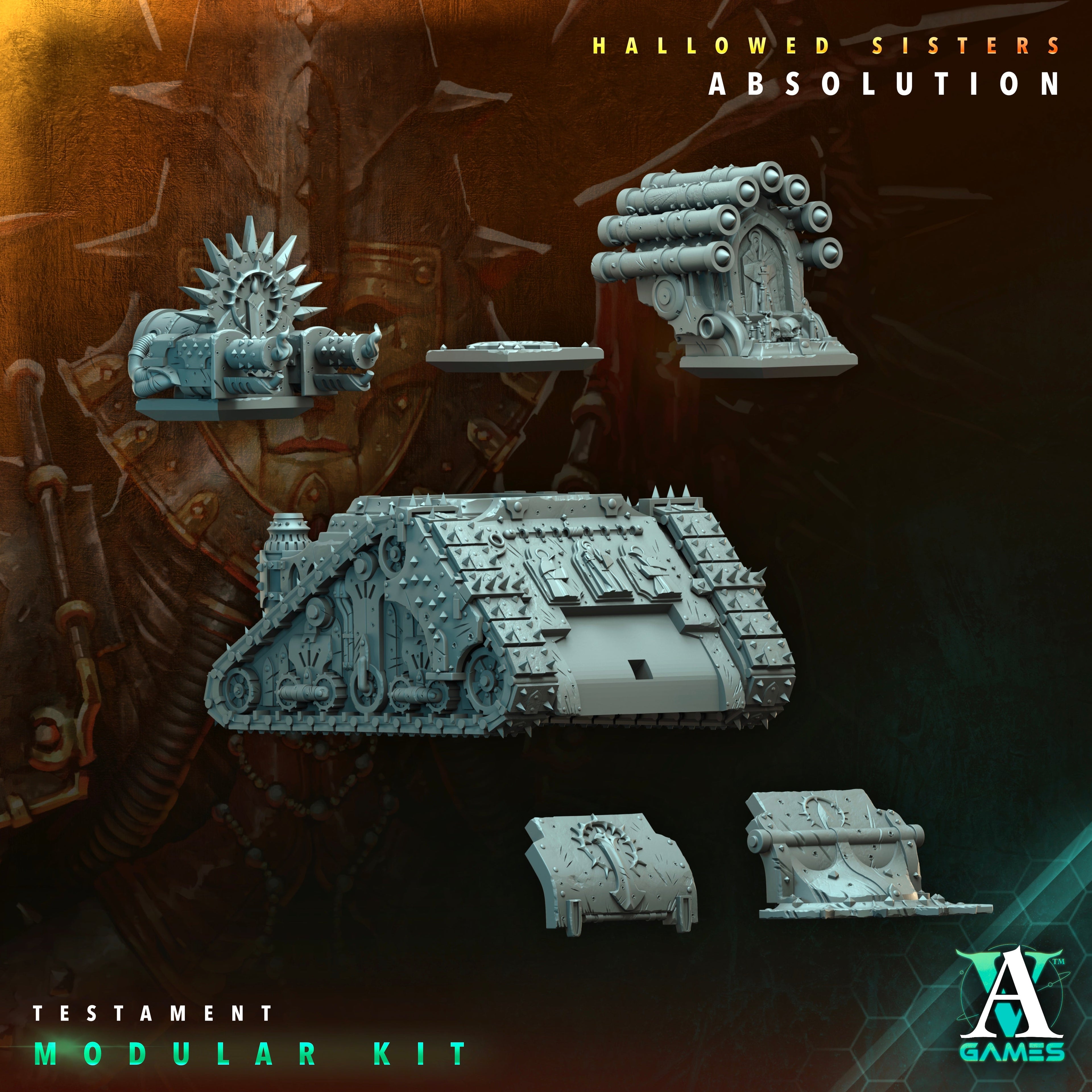 3D Printed Archvillain Games Testament Hallowed Sisters Absolution 28 32mm D&D