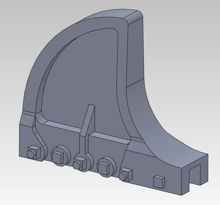 Wheel Stop 6-Bolt (6 pack) HO Scale