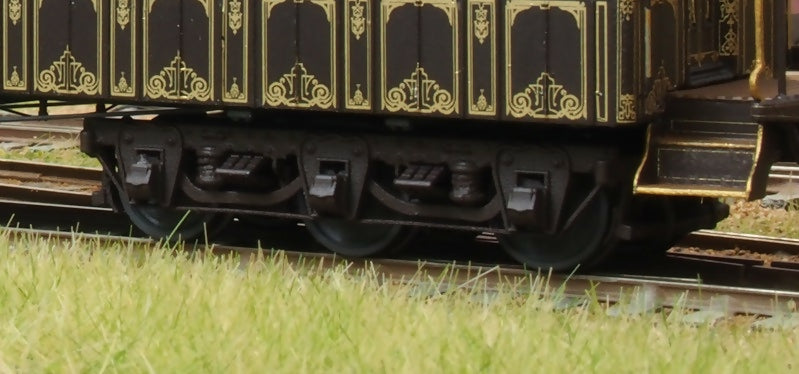 HO 1:87 old time wooden 6 wheel passenger truck two pairs