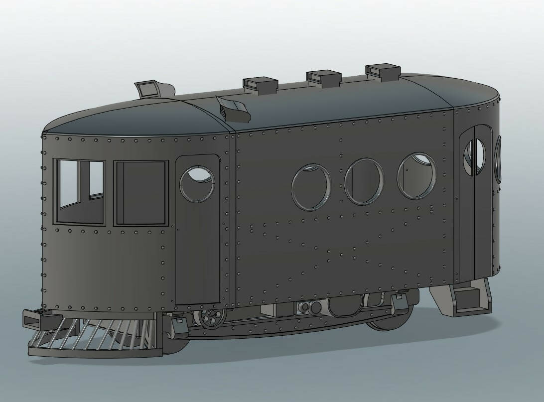 SJP-BS02 21-foot McKeen railcar