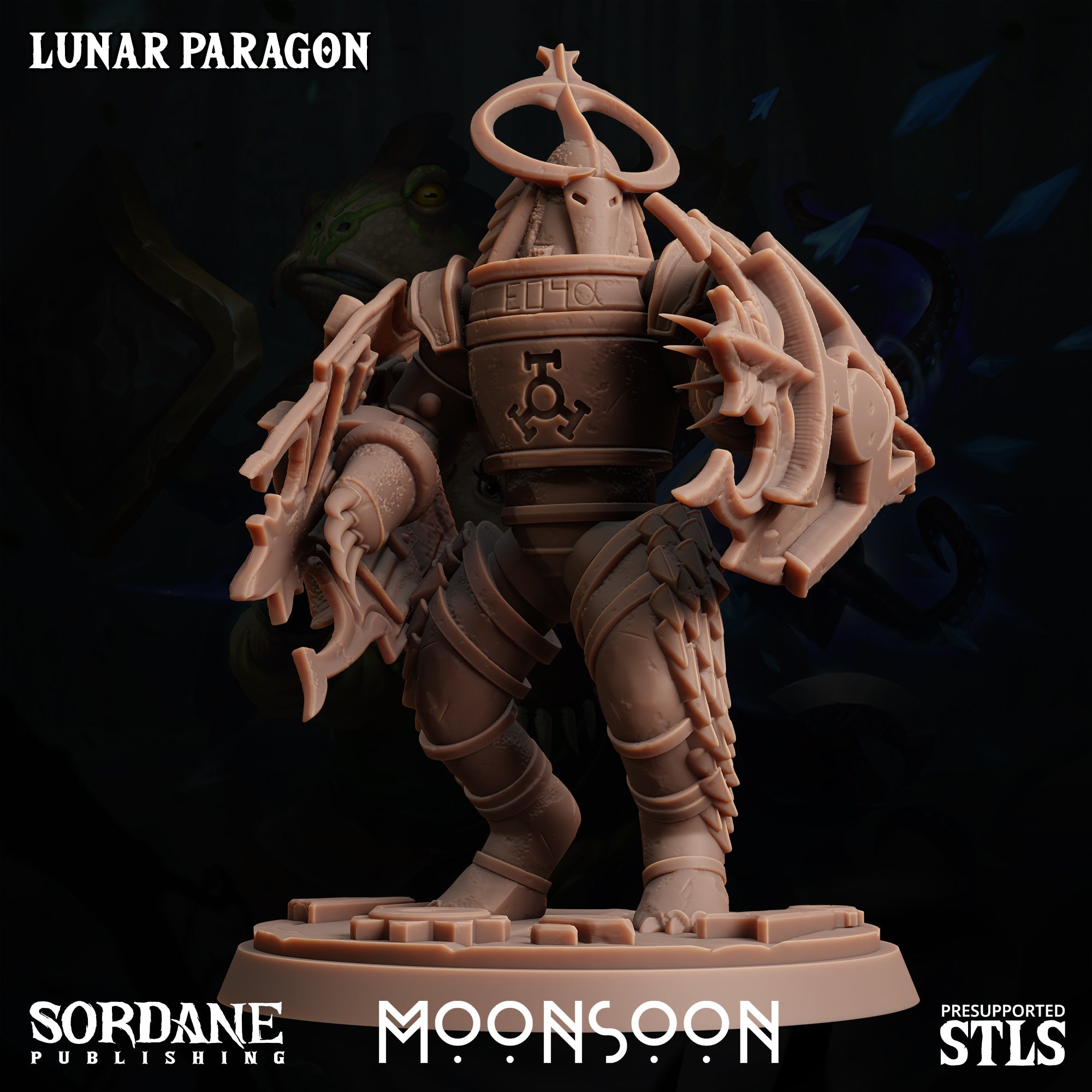 3D Printed Sordane Publishing Lunar Paragon Moonsoon 28 32mm D&D