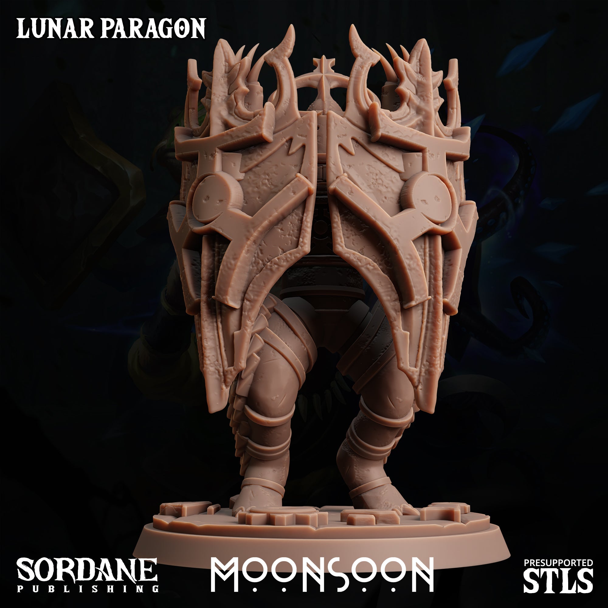 3D Printed Sordane Publishing Lunar Paragon Moonsoon 28 32mm D&D