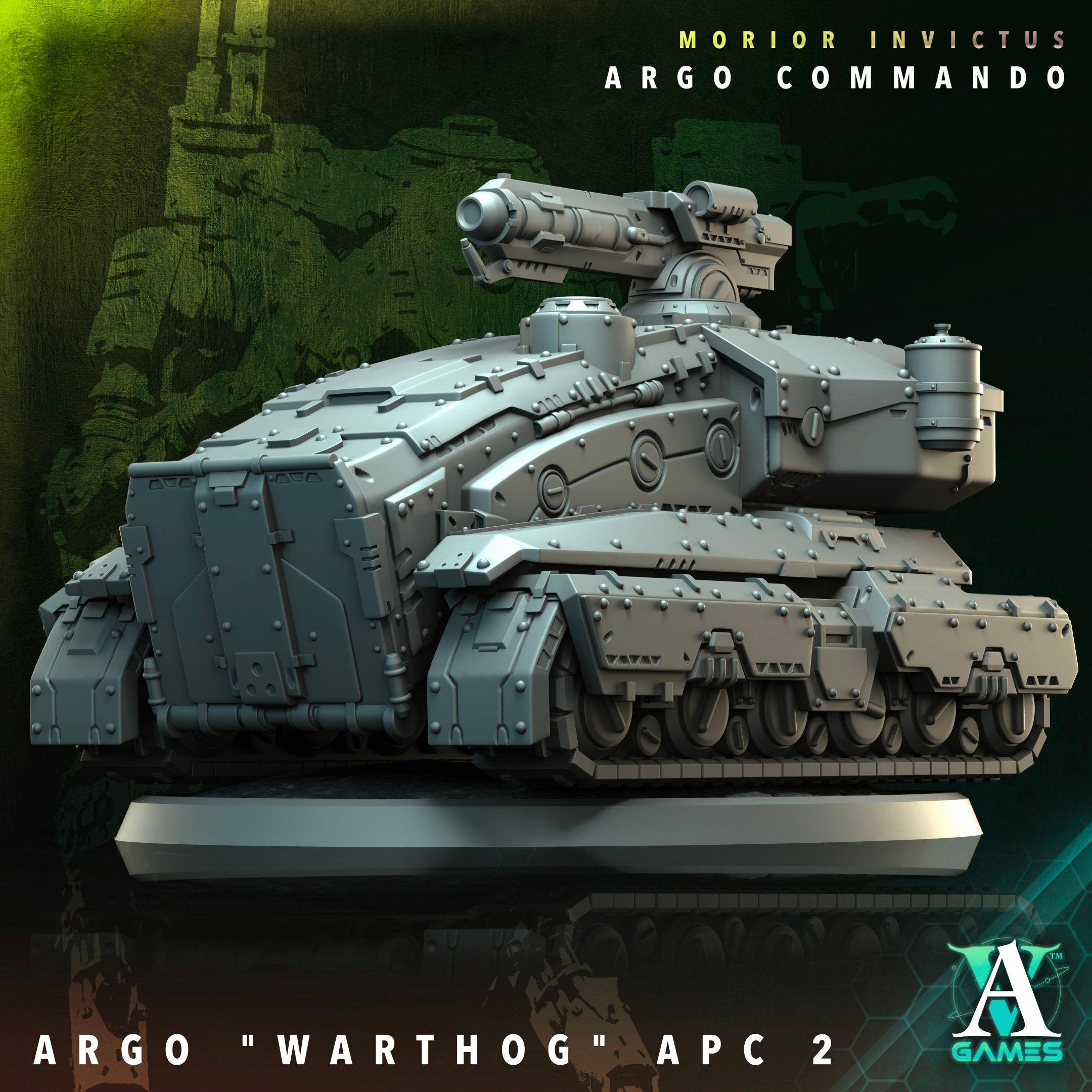 3D Printed Archvillain Games Argo Warthog APC Morior Invictus Argo Commando 28 32mm D&D