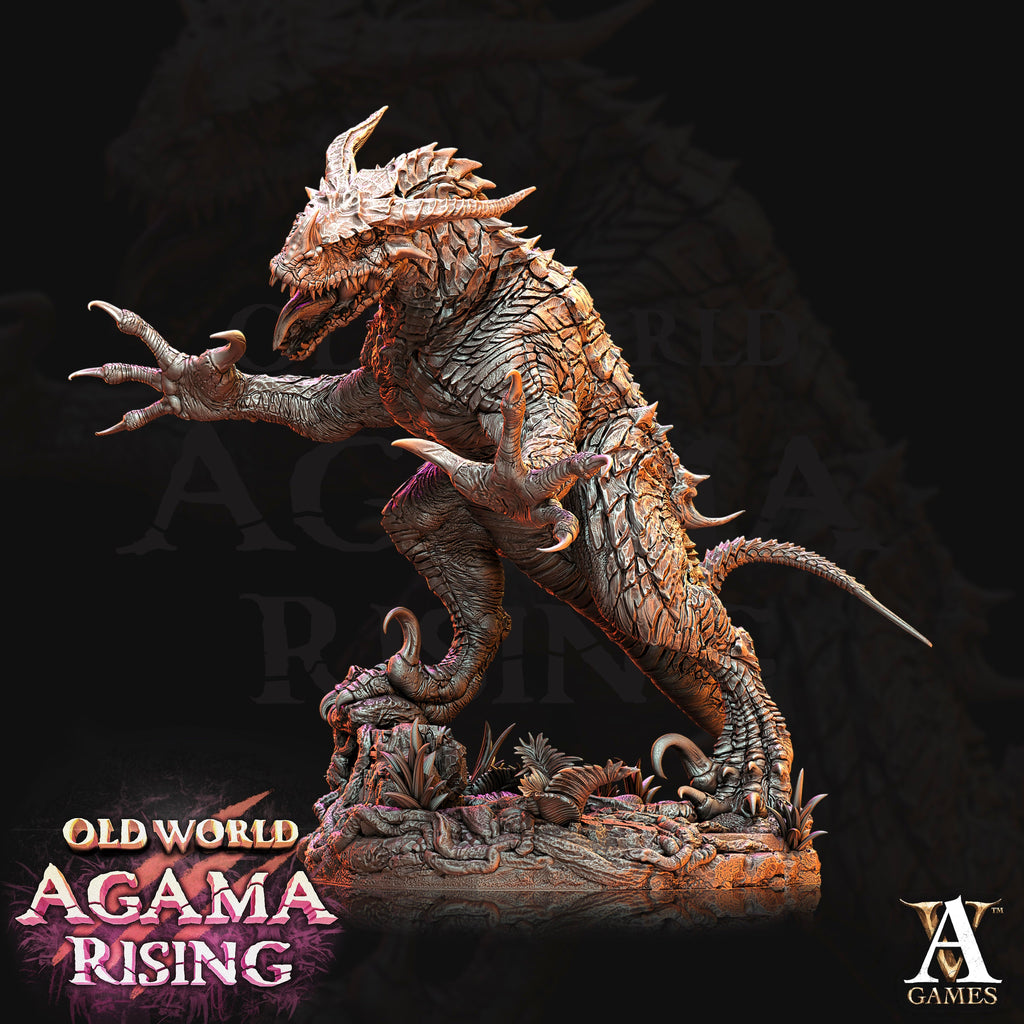 3D Printed Archvillain Games Old World Agama Rising - Fleshripper, Scion of Ziskal 28mm 32mm D&D