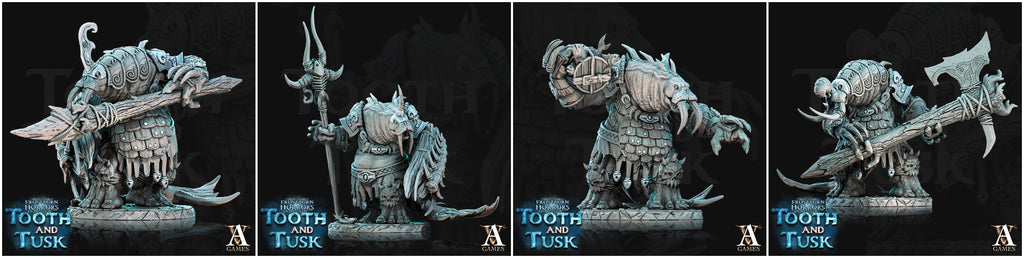 3D Printed Archvillain Games Frostburn Horrors Tooth and Tusk - Odoben 28mm 32mm D&D