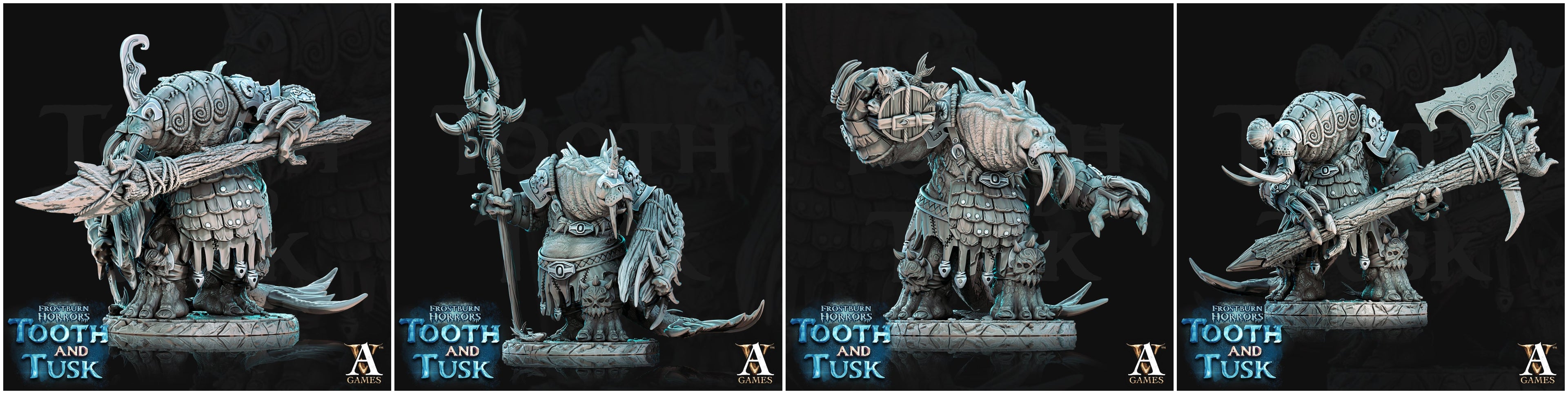 3D Printed Archvillain Games Frostburn Horrors Tooth and Tusk - Odoben 28mm 32mm D&D