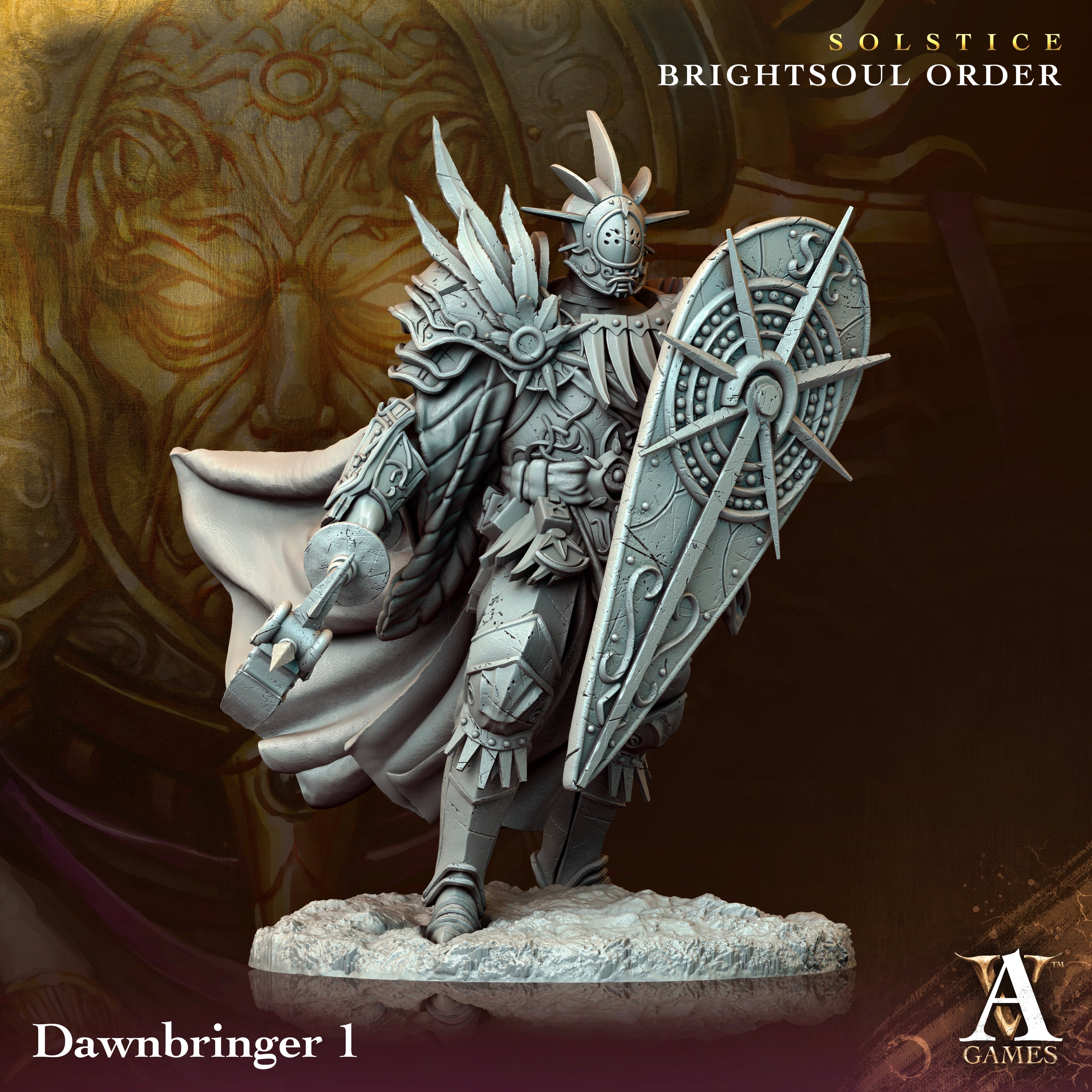 3D Printed Archvillain Games Dawnbringer Solstice Ray of Sol Myr